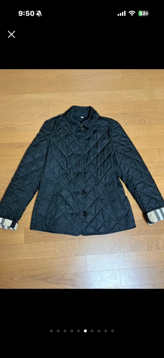 정품 버버리 블랙 퀼팅 자켓 S (메이드인보스니아) 상품이미지4