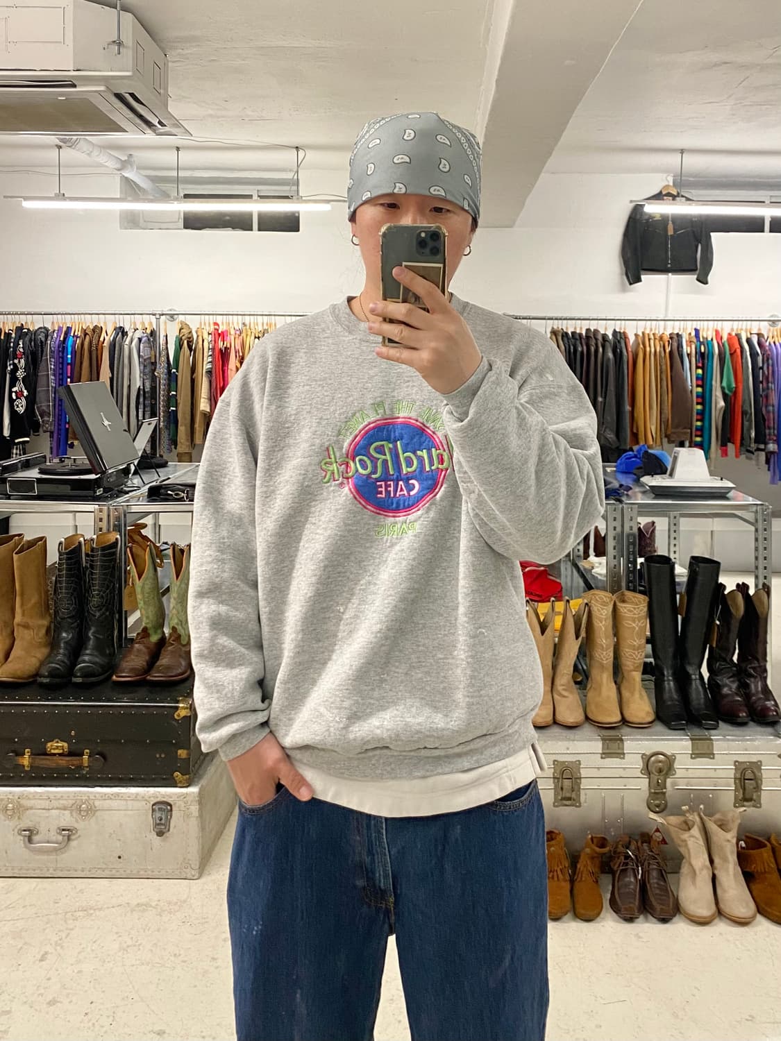80s HARD ROCK CAFE paris sweat shirt 상품이미지1