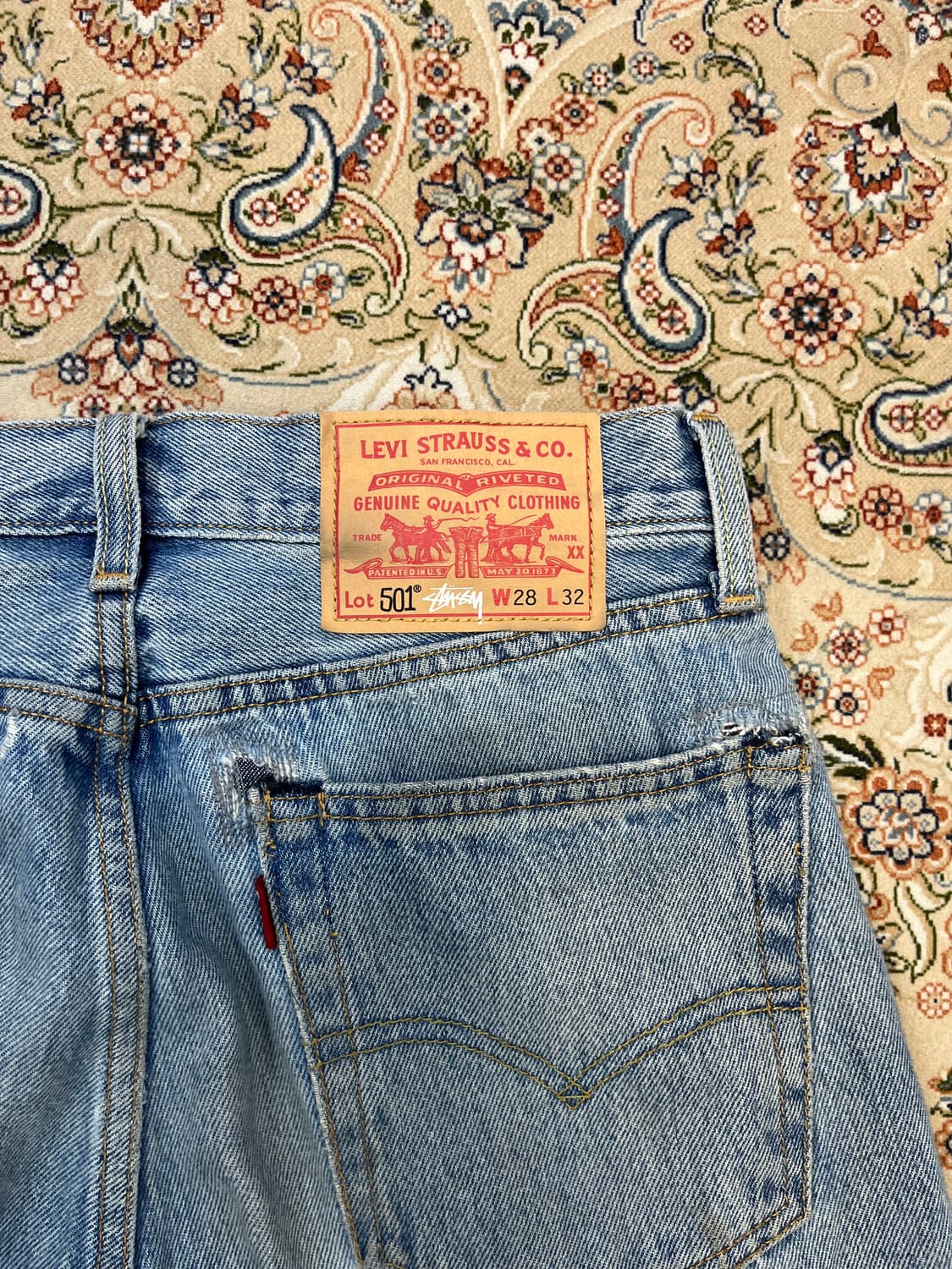 스투시 x 리바이스 501 데님팬츠 상품이미지10