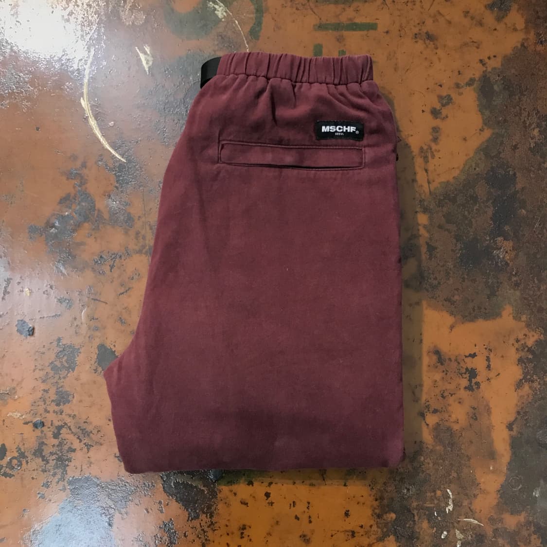 Mschf 미스치프 버건디 헤비코튼 밴딩 조거 팬츠 허리 24 26 상품이미지1