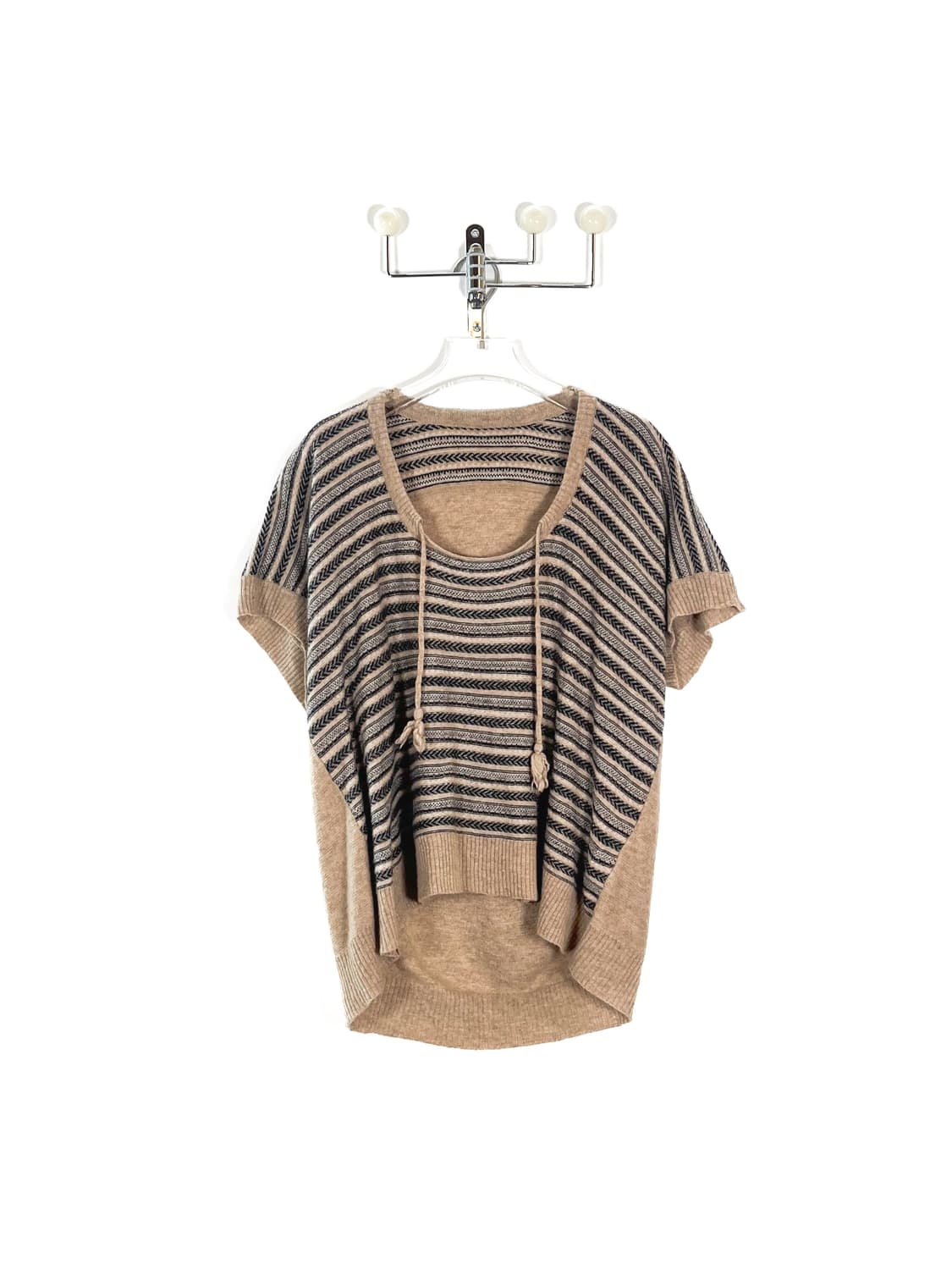 빈티지 울 블렌드 레이어드 반팔 니트 상품이미지1