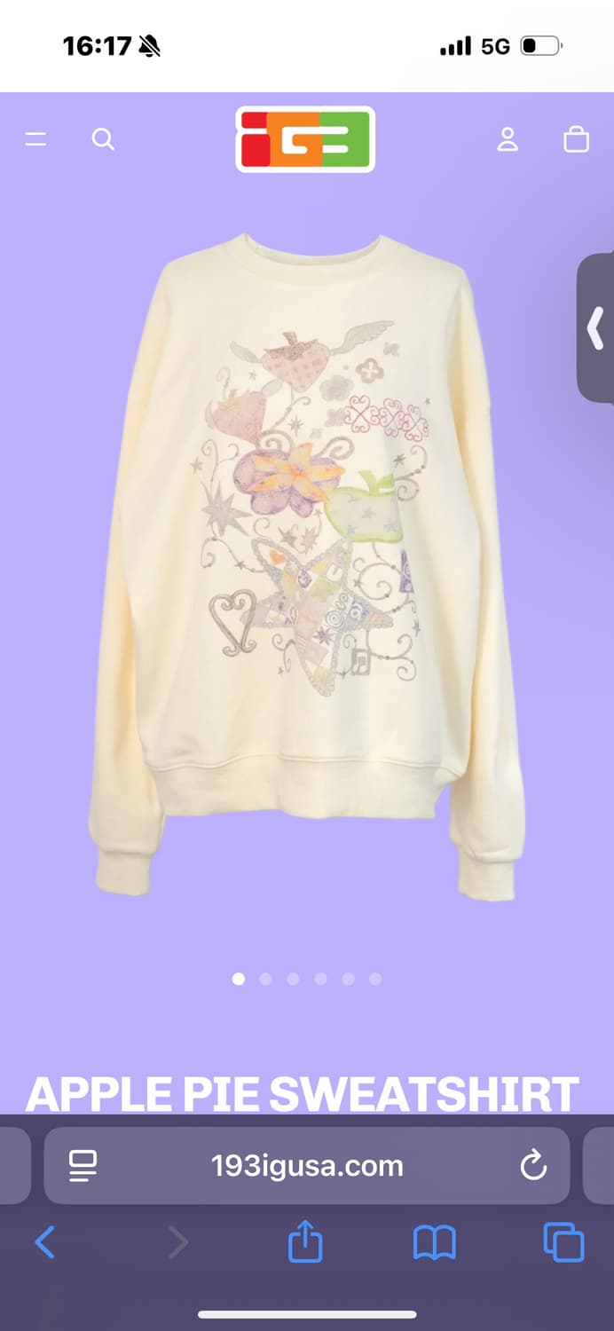 Igusa apple pie sweatshirts 상품이미지1