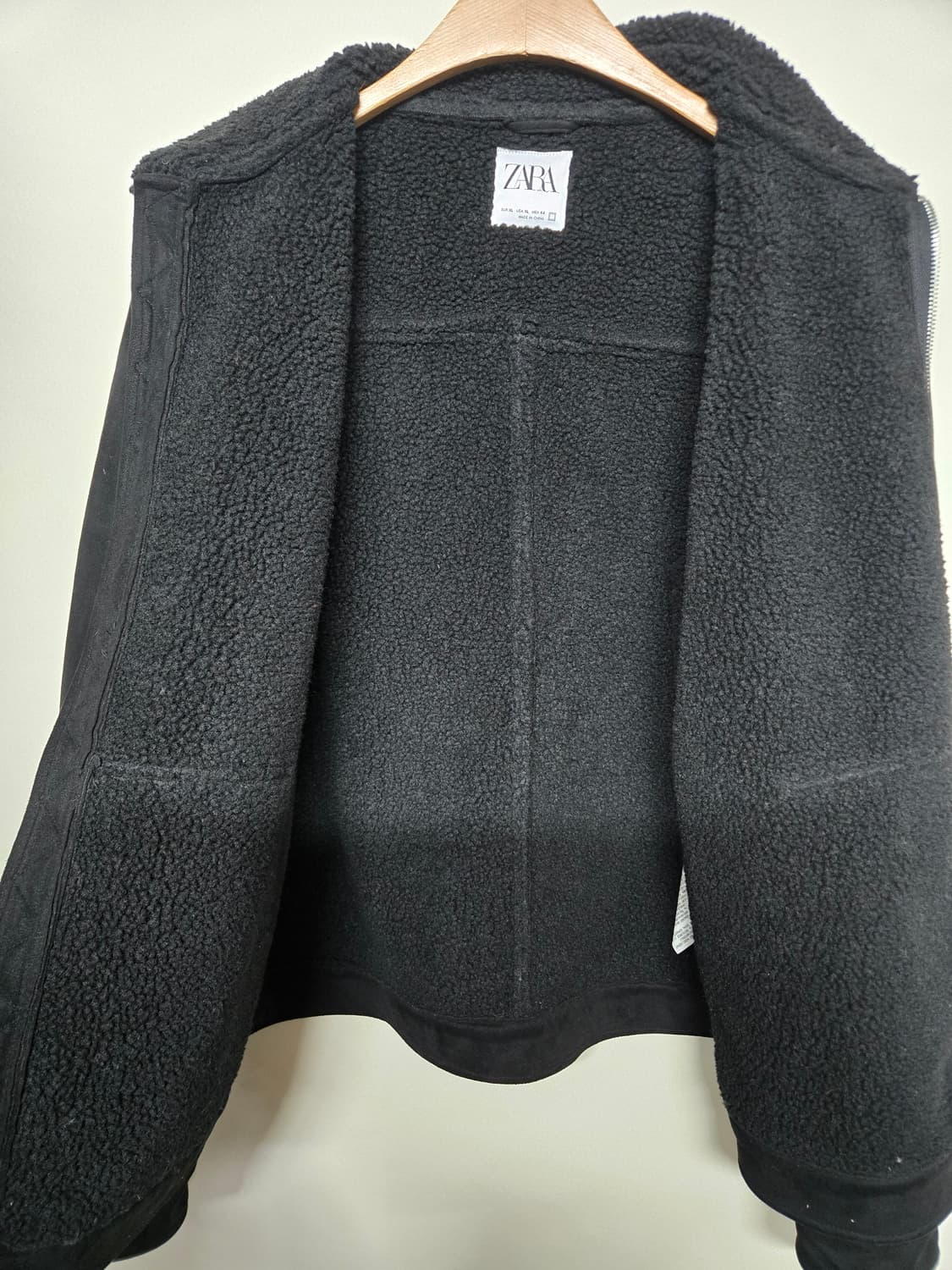 자라 남성 블랙 스웨이드 무스탕 자켓 XL 상품이미지3