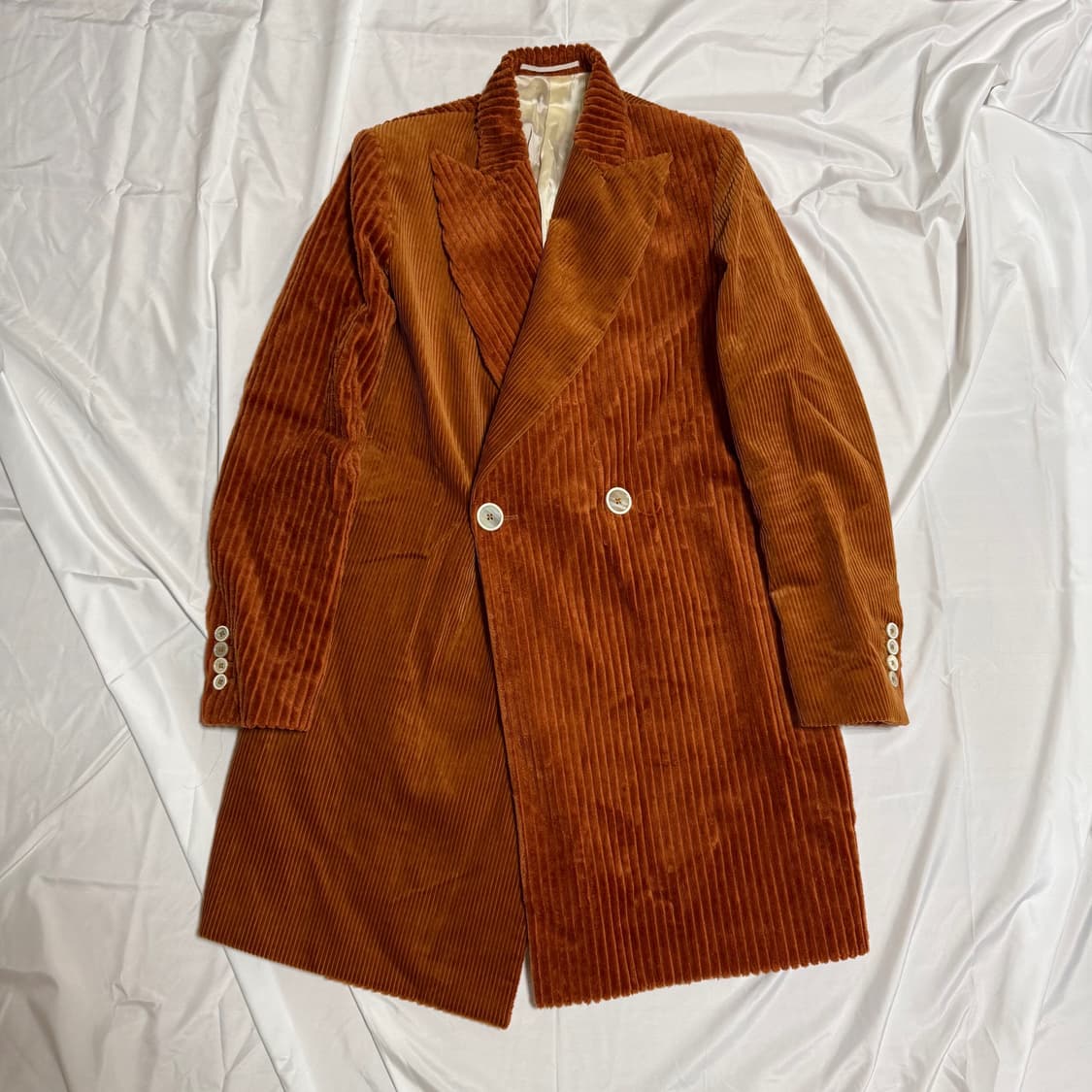 [S] 골든구스 브라운 코듀로이 더블 브레스티드 코트 상품이미지1