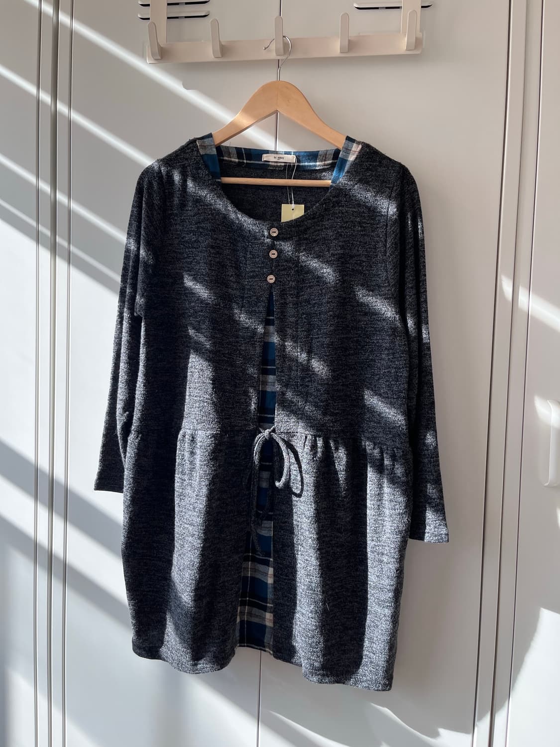 Bi abbey 체크 레이어드 바선생 원피스 상품이미지5