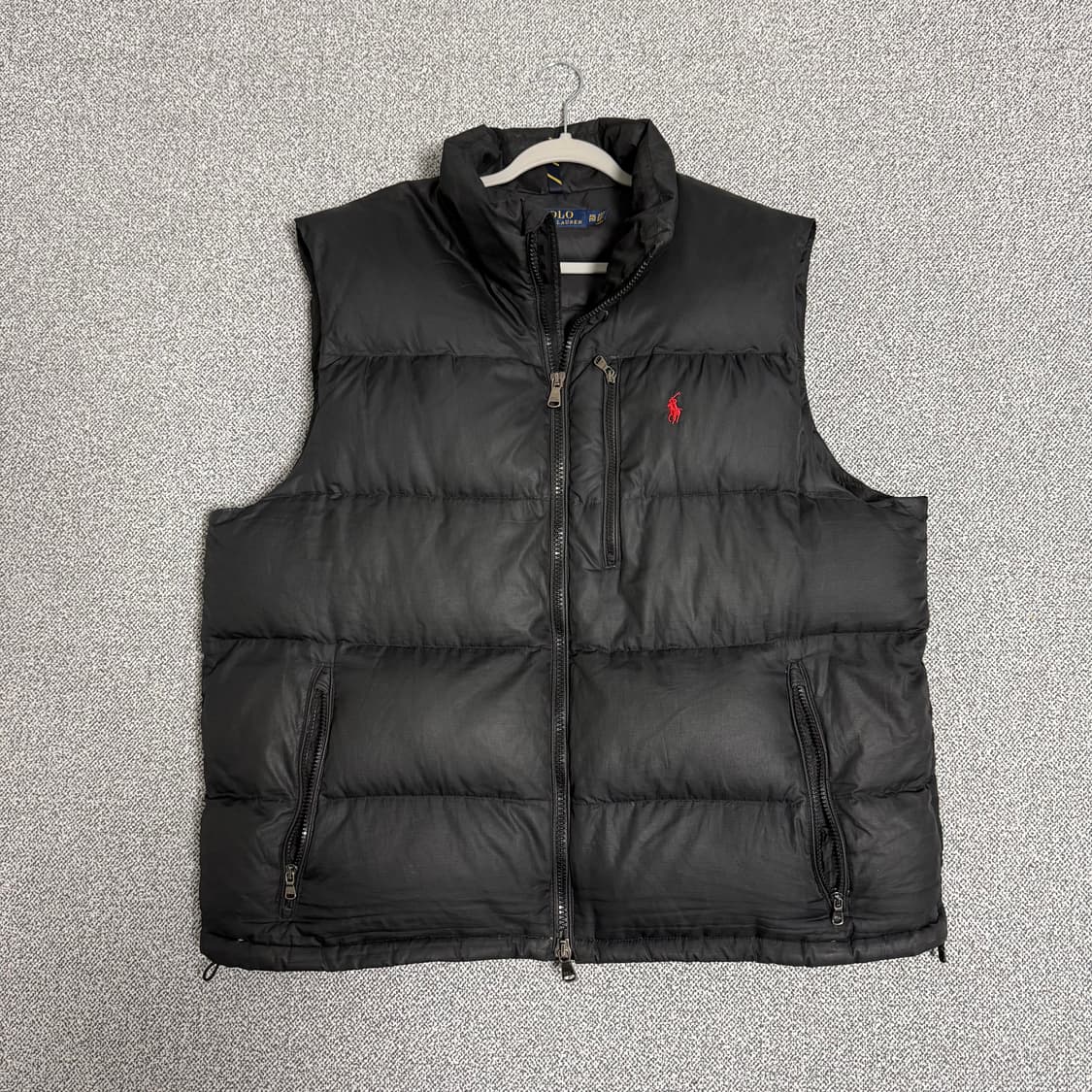 폴로 고햄 패딩 자켓 조끼 다운 베스트 블랙 XXL 상품이미지1