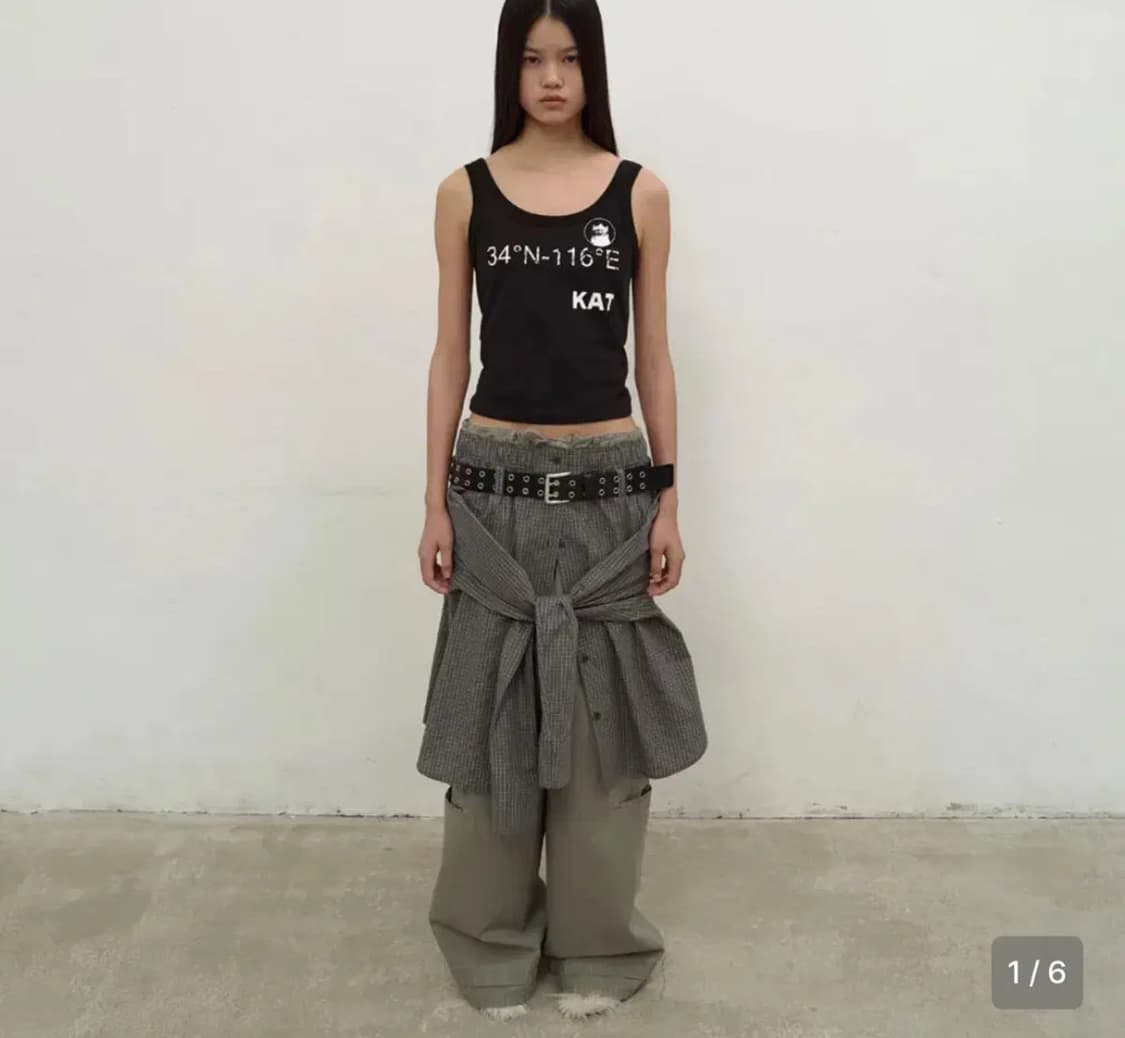 LCDC KAT PRINT SLIM TANK TOP 상품이미지1