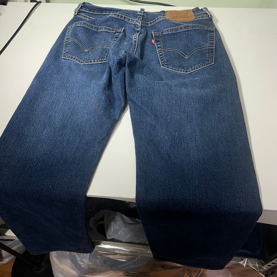 S 28 리바이스505 슬림레귤러핏 진청워시드 데님팬츠 상품이미지6