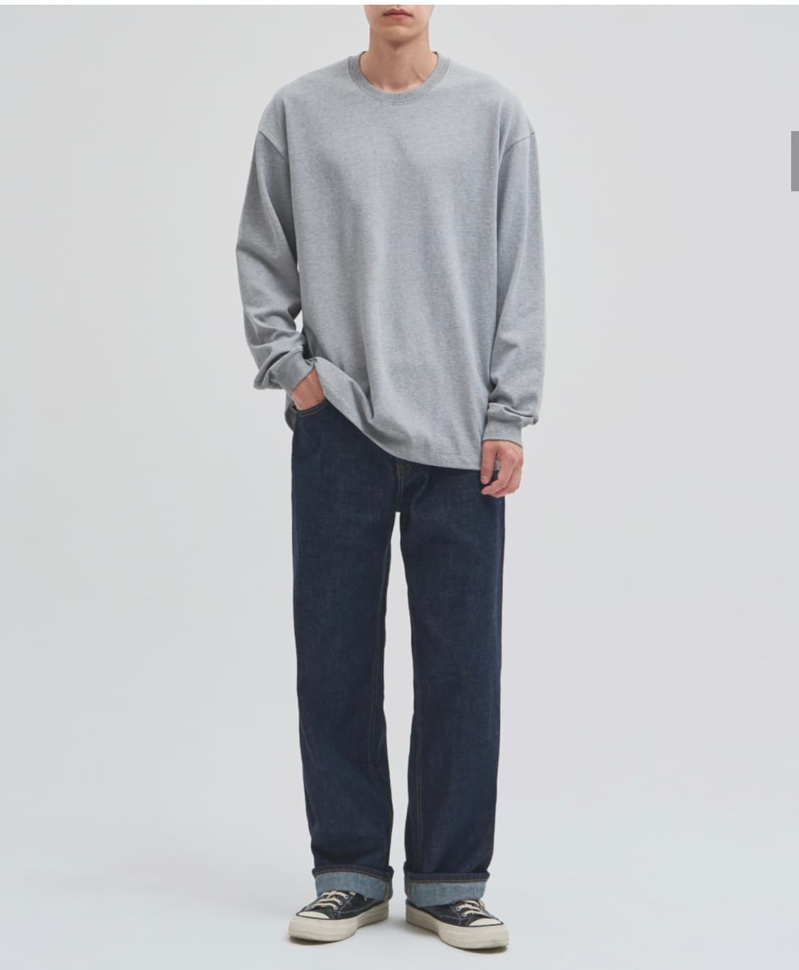 [2] INTHERAW 인더로우 코튼 롱슬리브 상품이미지1