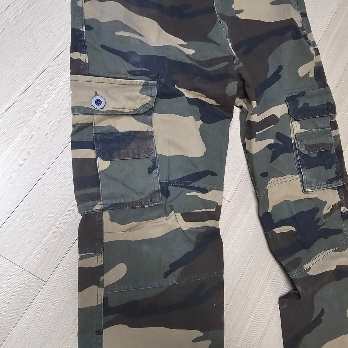 34 44) 밀리터리 빈티지 워싱 카고 국방 개구리 밴츠 바지 상품이미지3