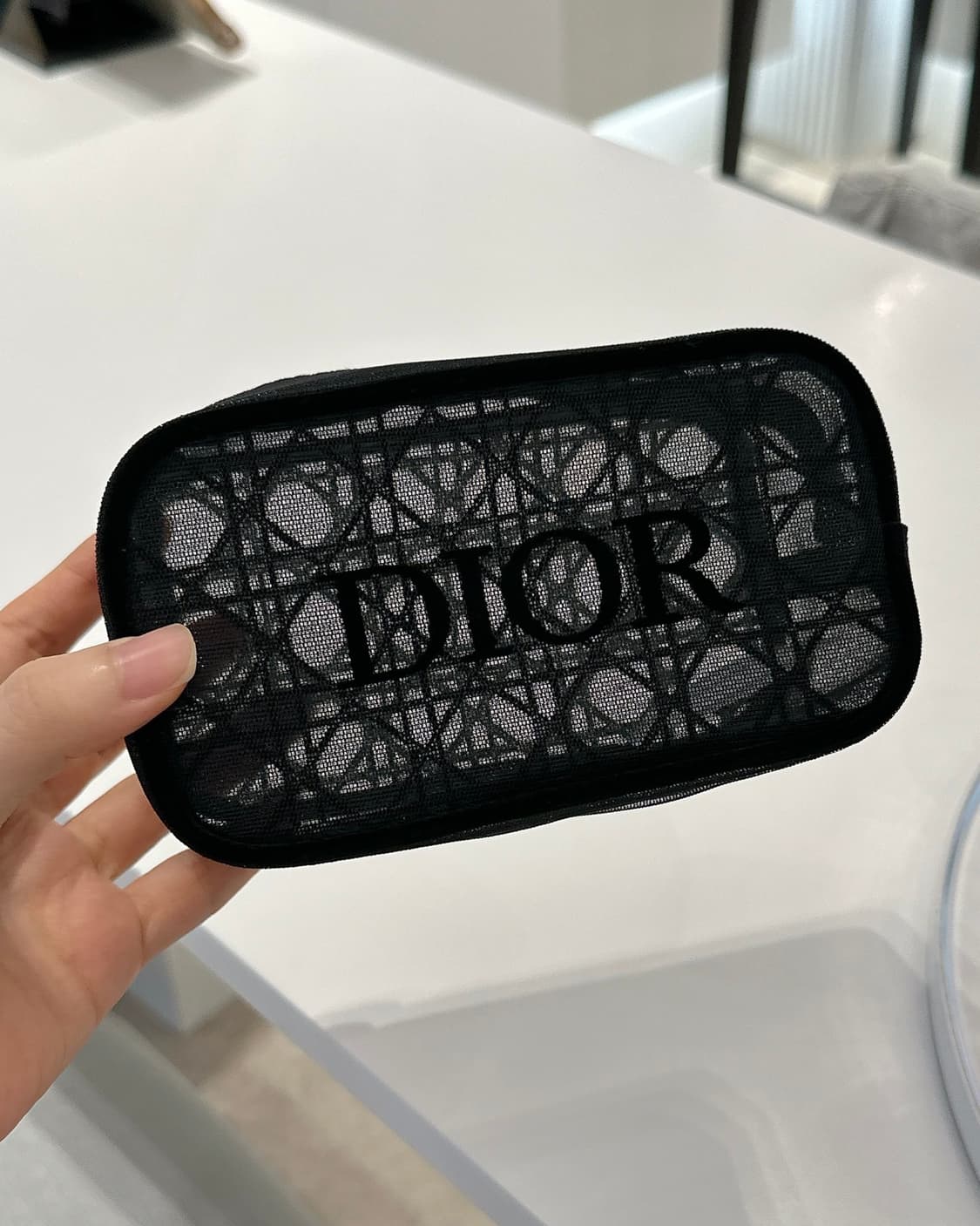 디올 블랙 메쉬 파우치 새상품 상품이미지1