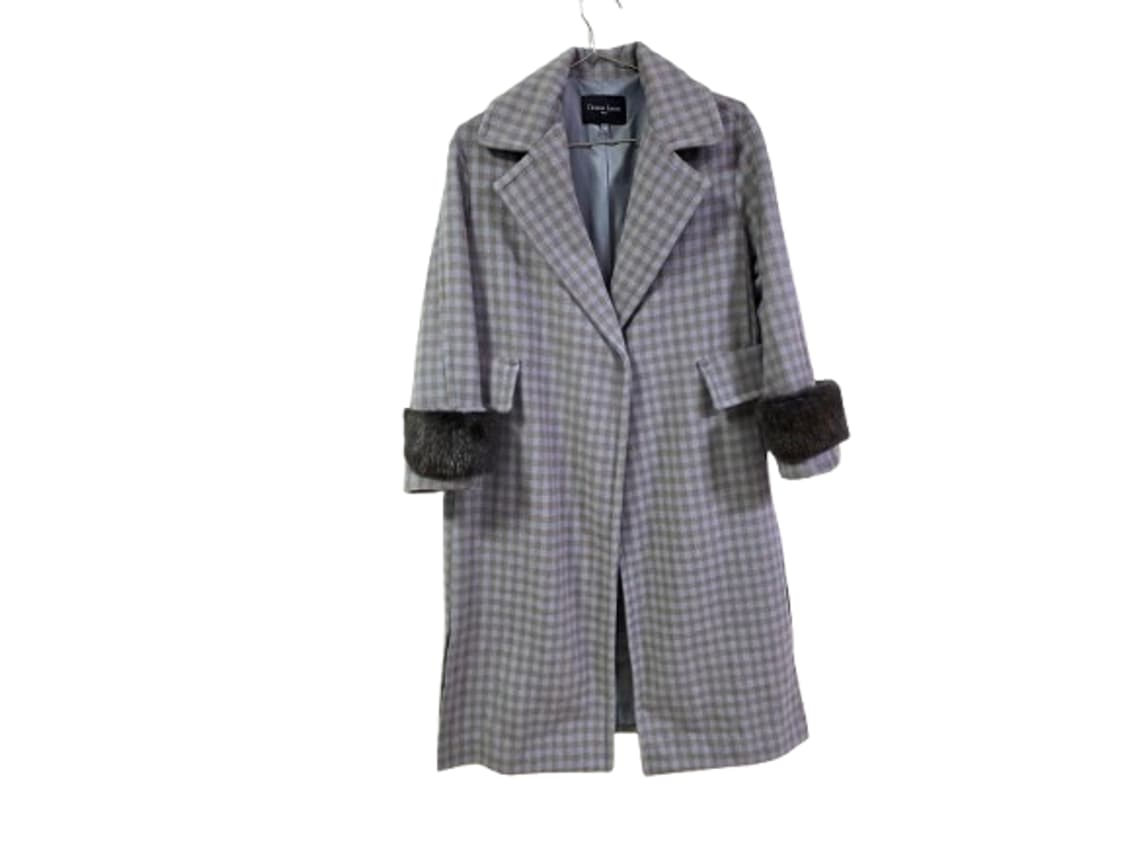 매장판 크리스찬라크르와 심플 울혼방 롱코트 여성 M 상품이미지1