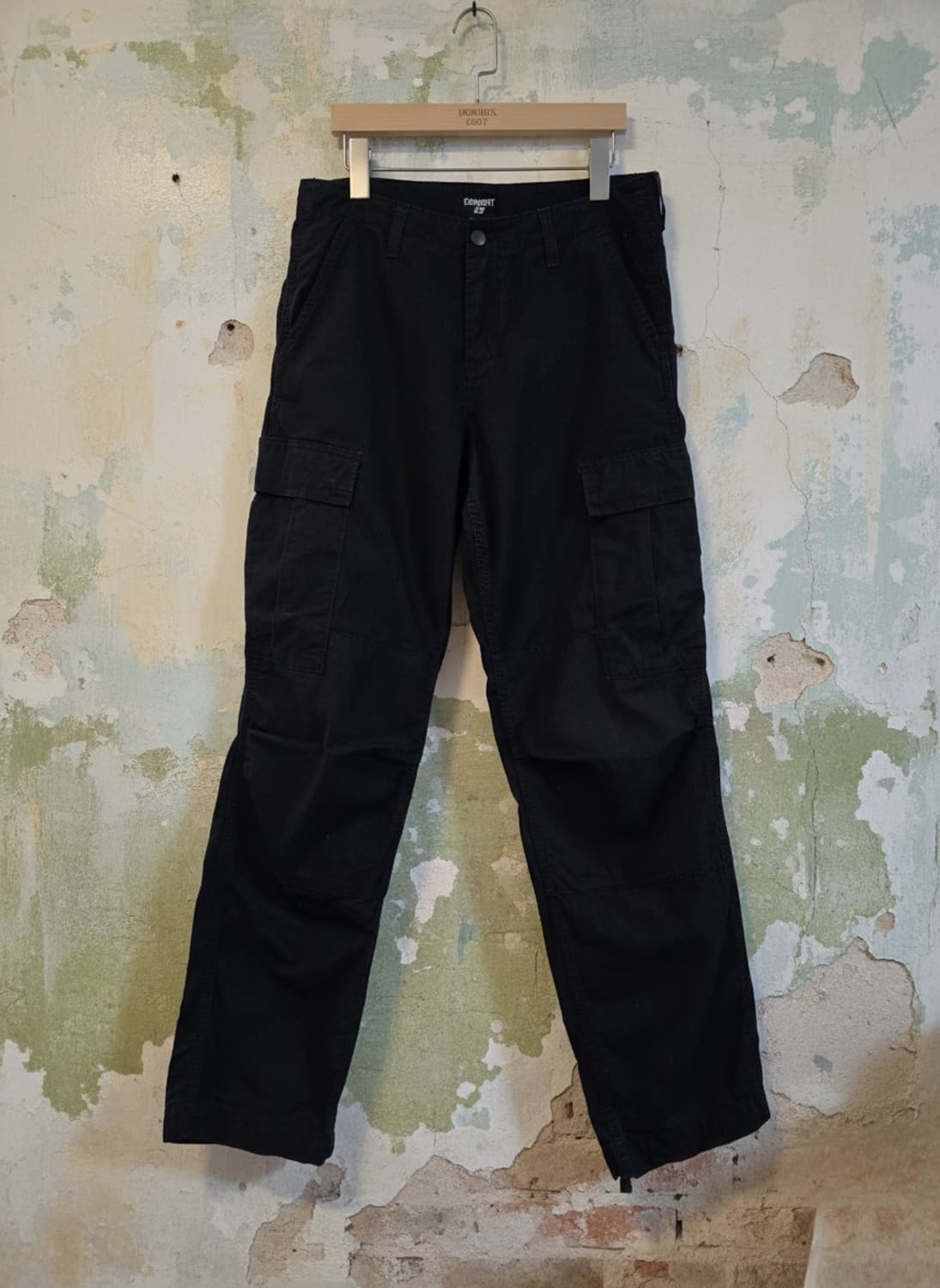 칼하트 WIP 블랙 카고 바지 30x32 상품이미지1