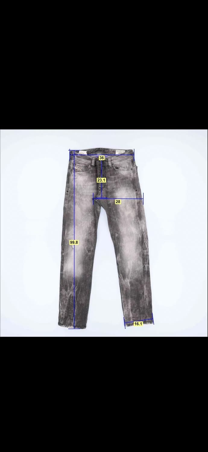 디젤 그레이워싱 데미지진 데님팬츠 1210H2 상품이미지7