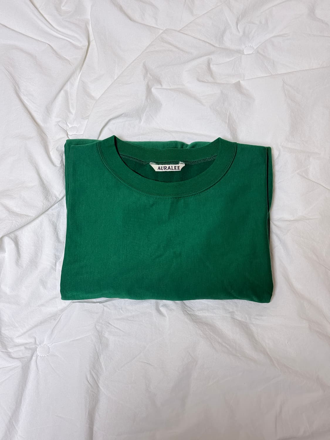 [4] 23aw 오라리 엘라스틱 하이 게이지 스웻 그린 컬러 상품이미지1