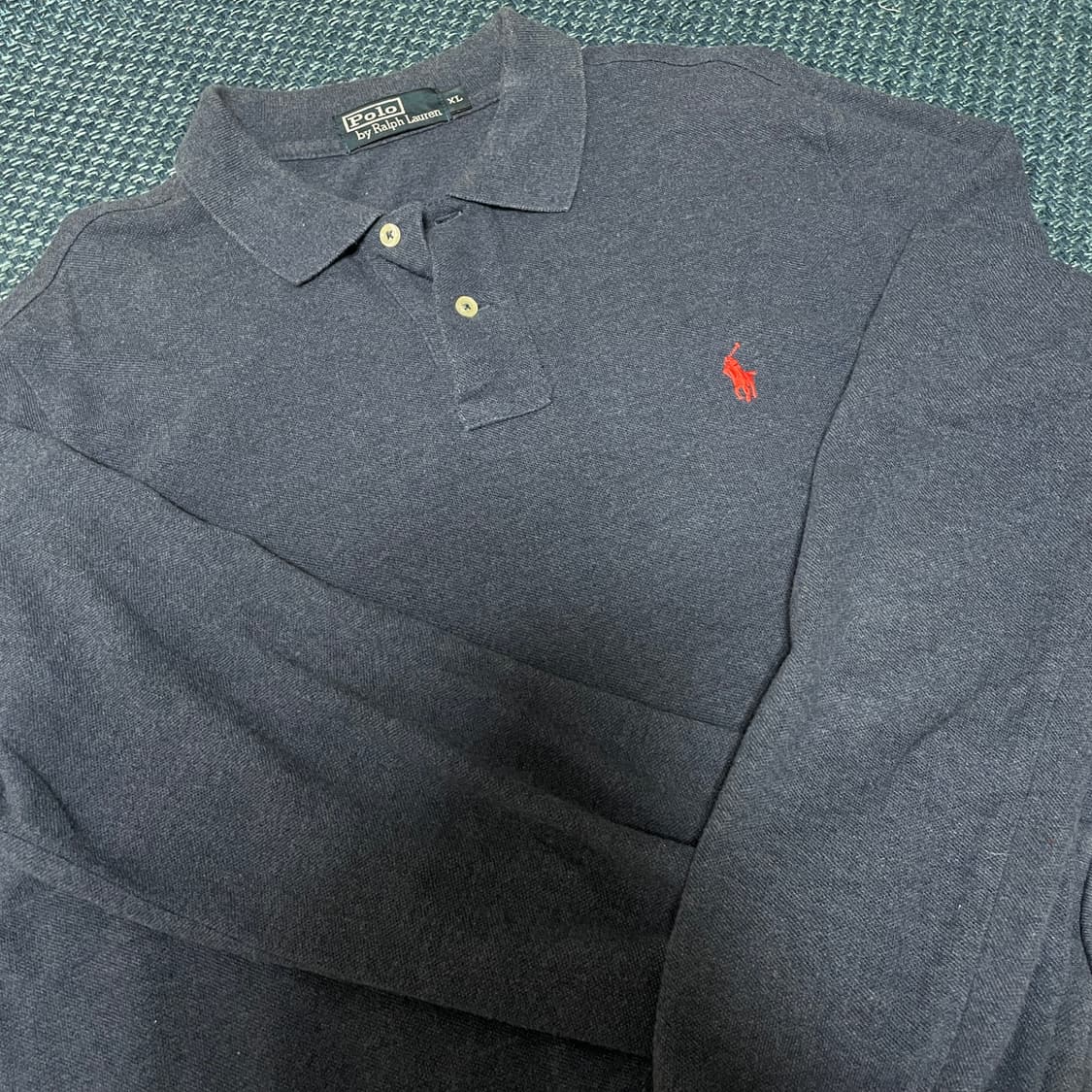 폴로 네이비 긴팔 카라티 상품이미지3