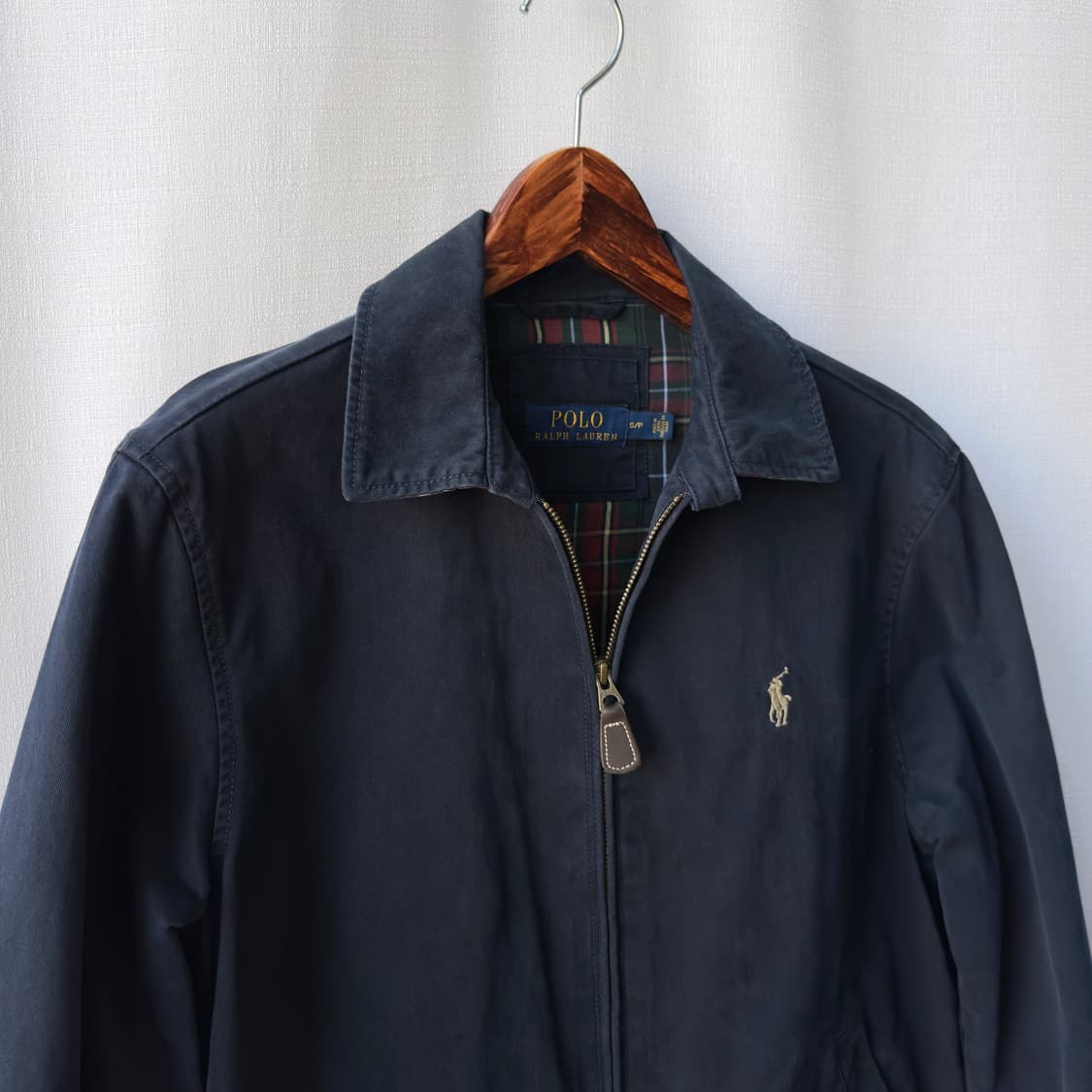폴로 랄프로렌 코튼 스윙탑 블루종 자켓 네이비 체크 S 상품이미지9