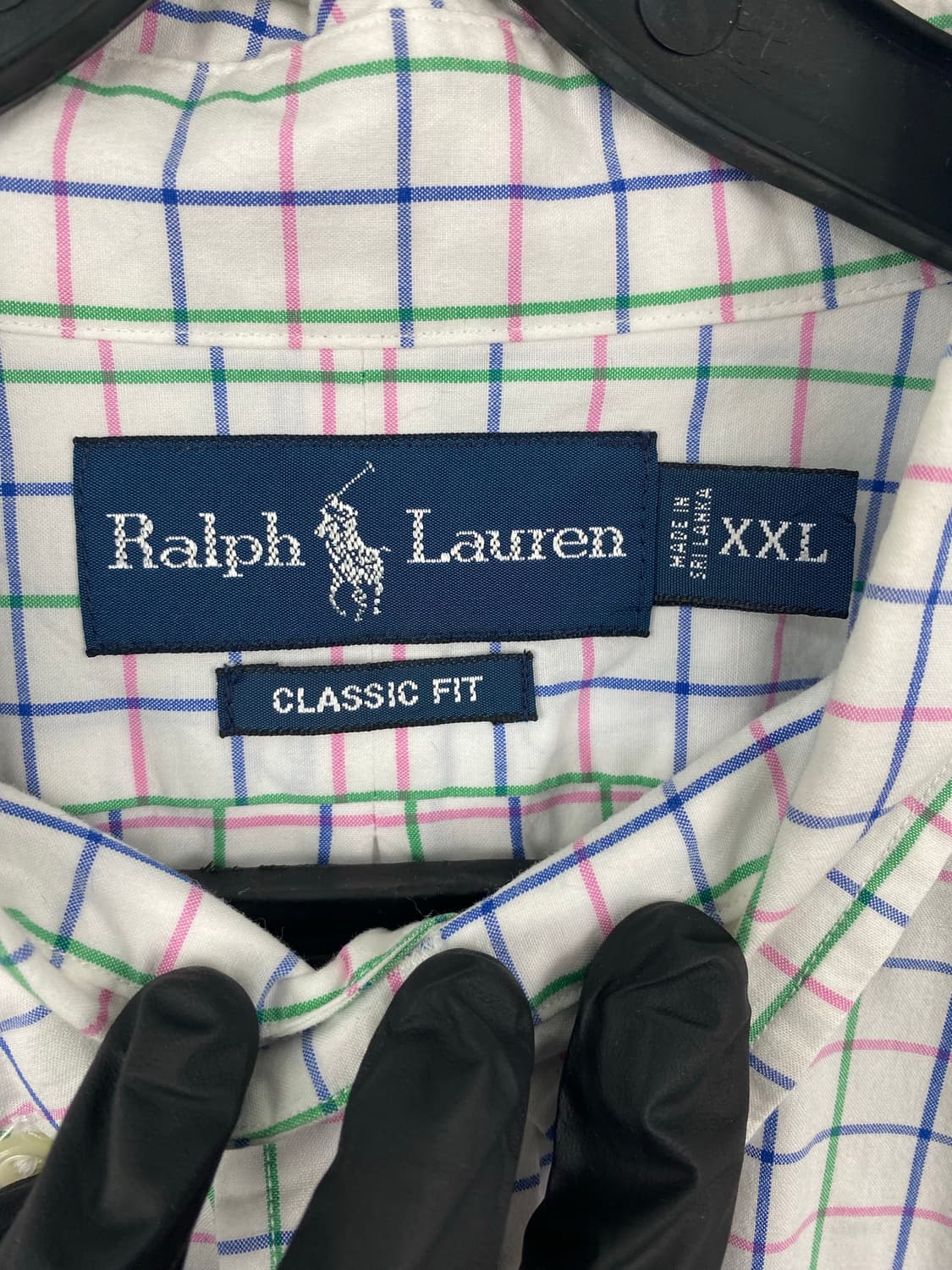 폴로 랄프로렌 화이트 체크 셔츠 XXL 상품이미지4