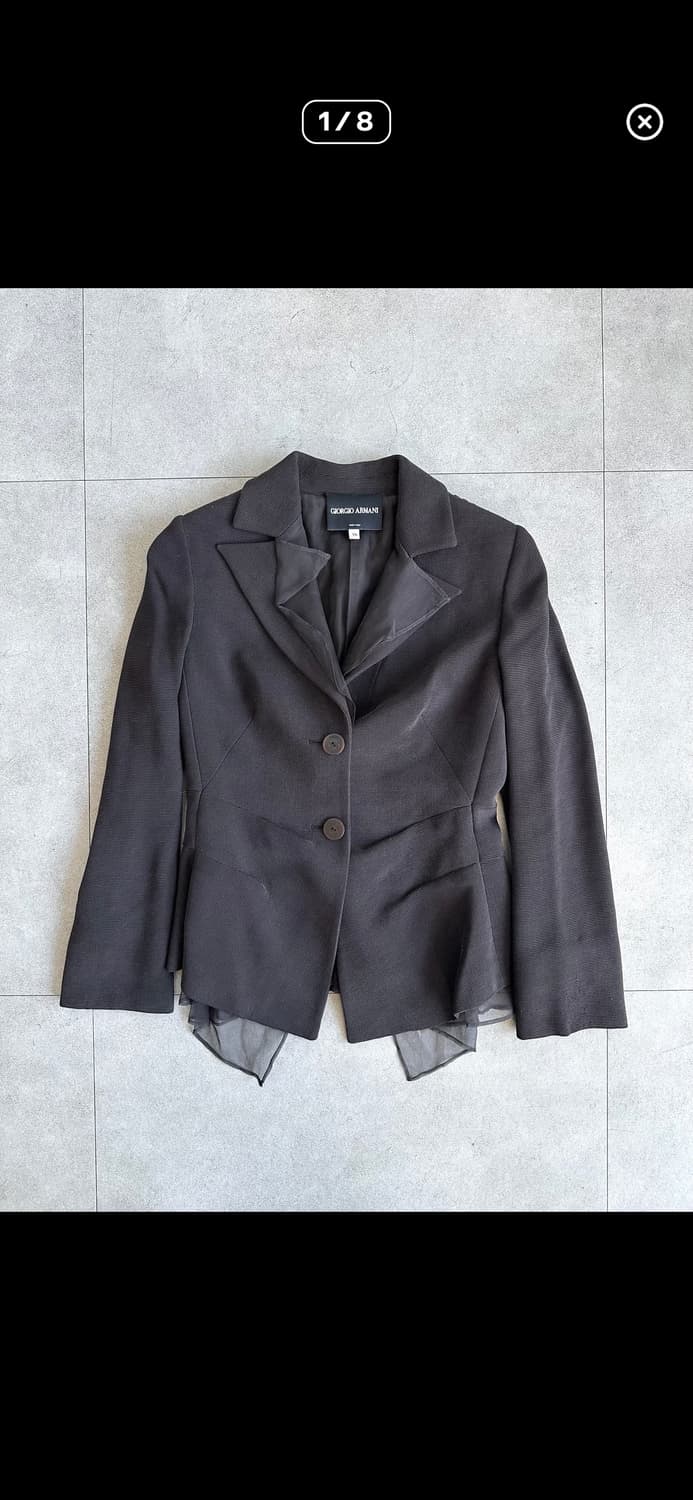 조르지오 아르마니 아카이브 실크 쉬폰 레이어드 블레이저 상품이미지1