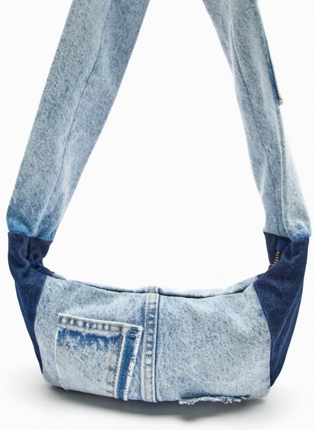 자라 데님 패치워크 숄더백 상품이미지5