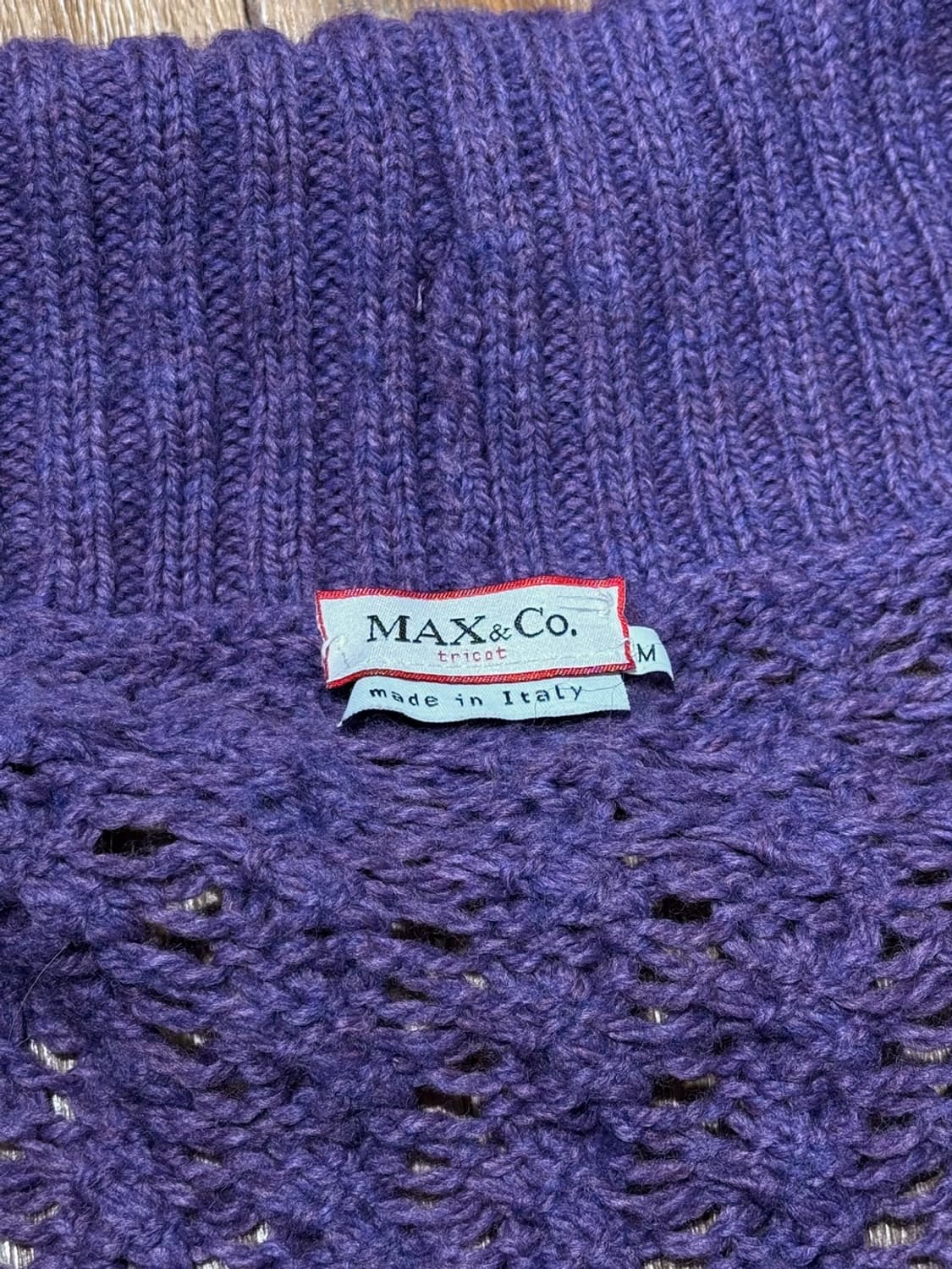 막스앤코 퍼플 니트 웨이스트 스트랩 가디건 상품이미지8