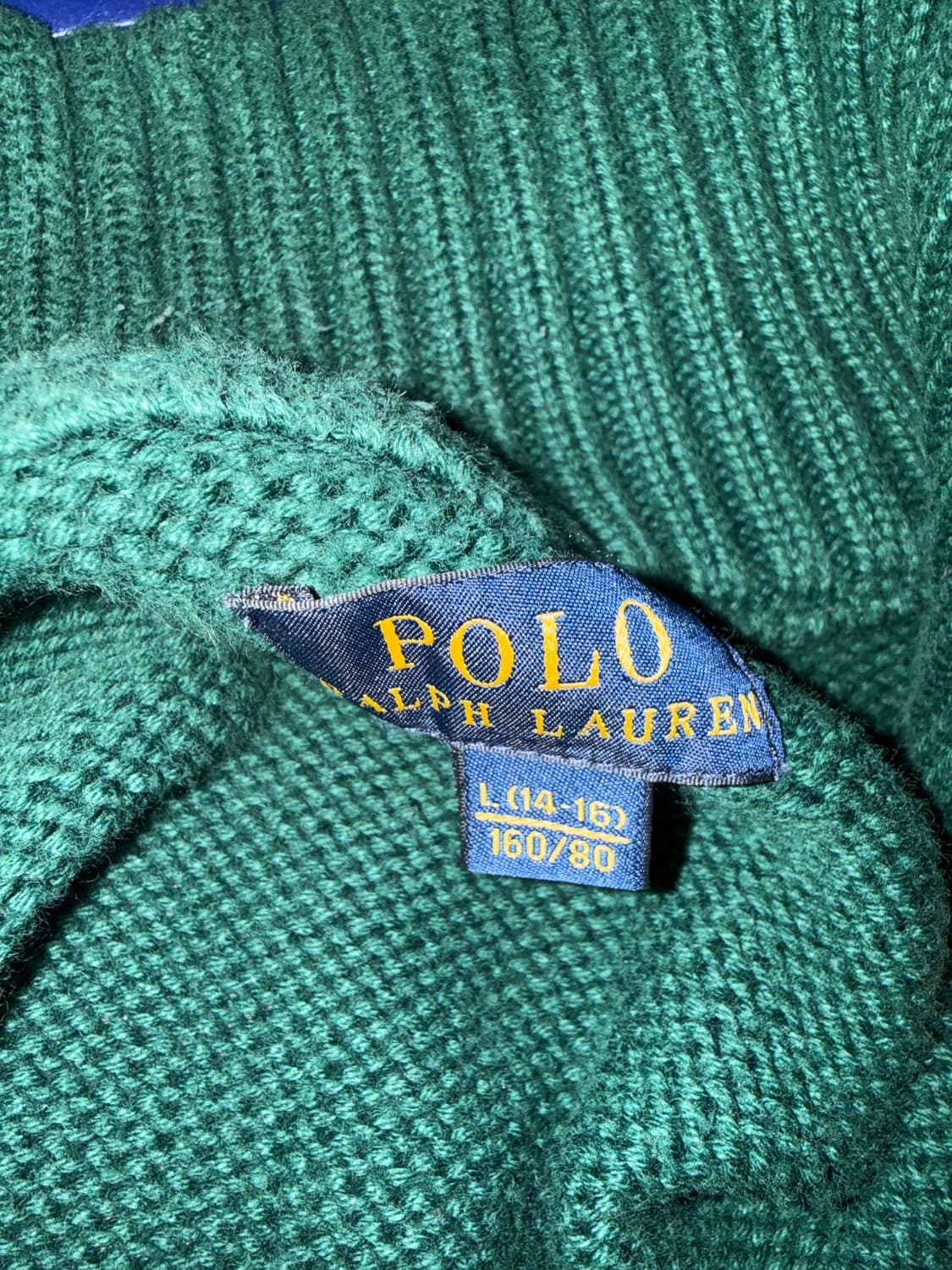 폴로 반지업니트 초록니트 상품이미지2