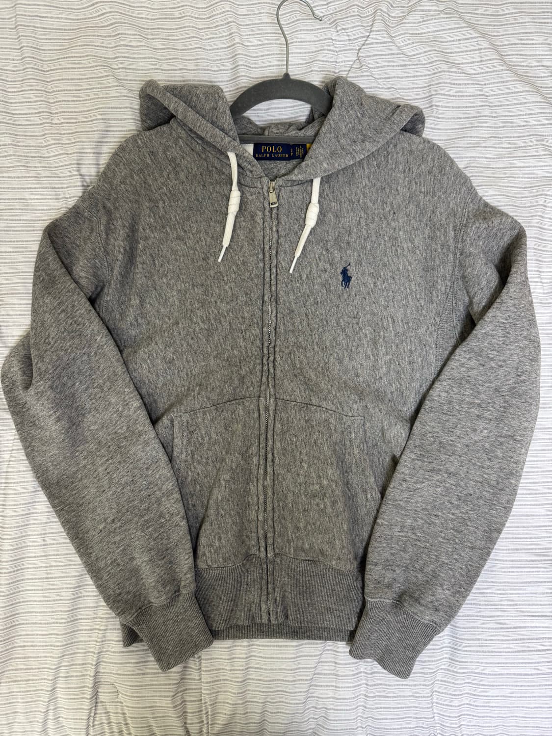 폴로 랄프로렌 포니 로고 여성 후드집업 그레이 S사이즈 상품이미지1