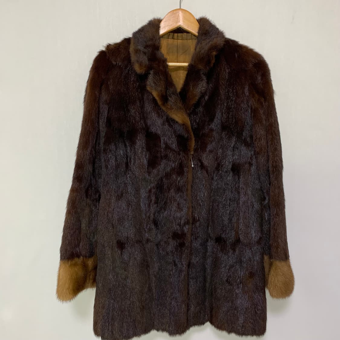 빈티지 밍크 모피 코트 브라운 여성 리얼 퍼 자켓 상품이미지2