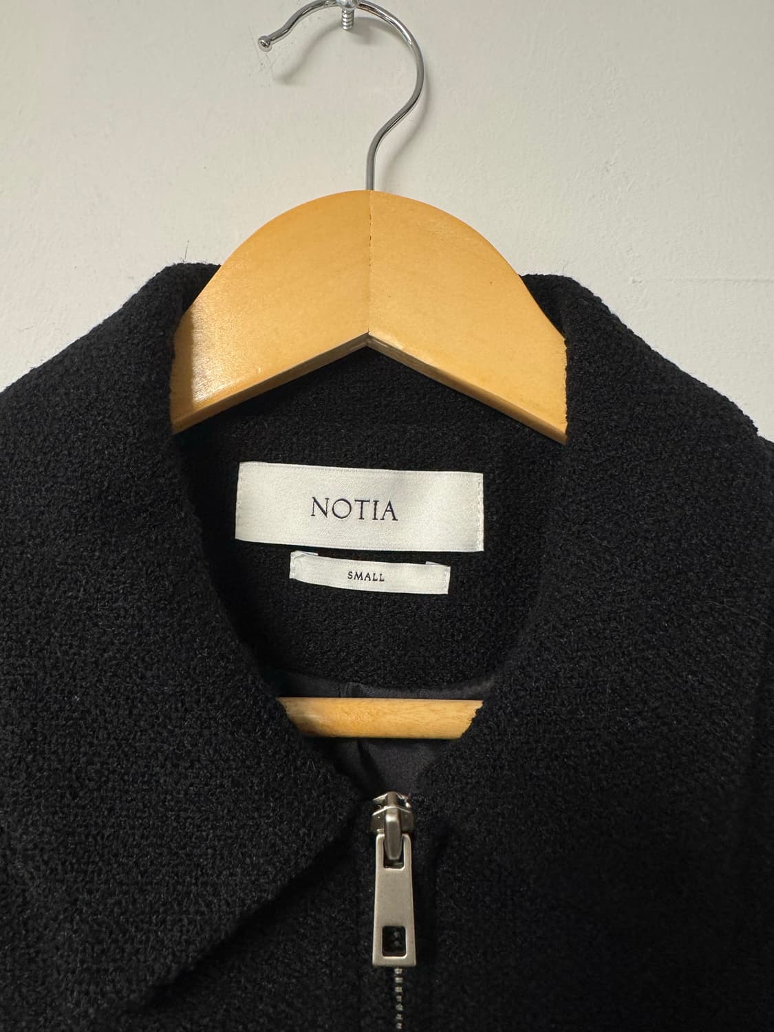 notia 노티아 울 핸드메이드 블랙 집업 자켓 아우터 S 상품이미지8