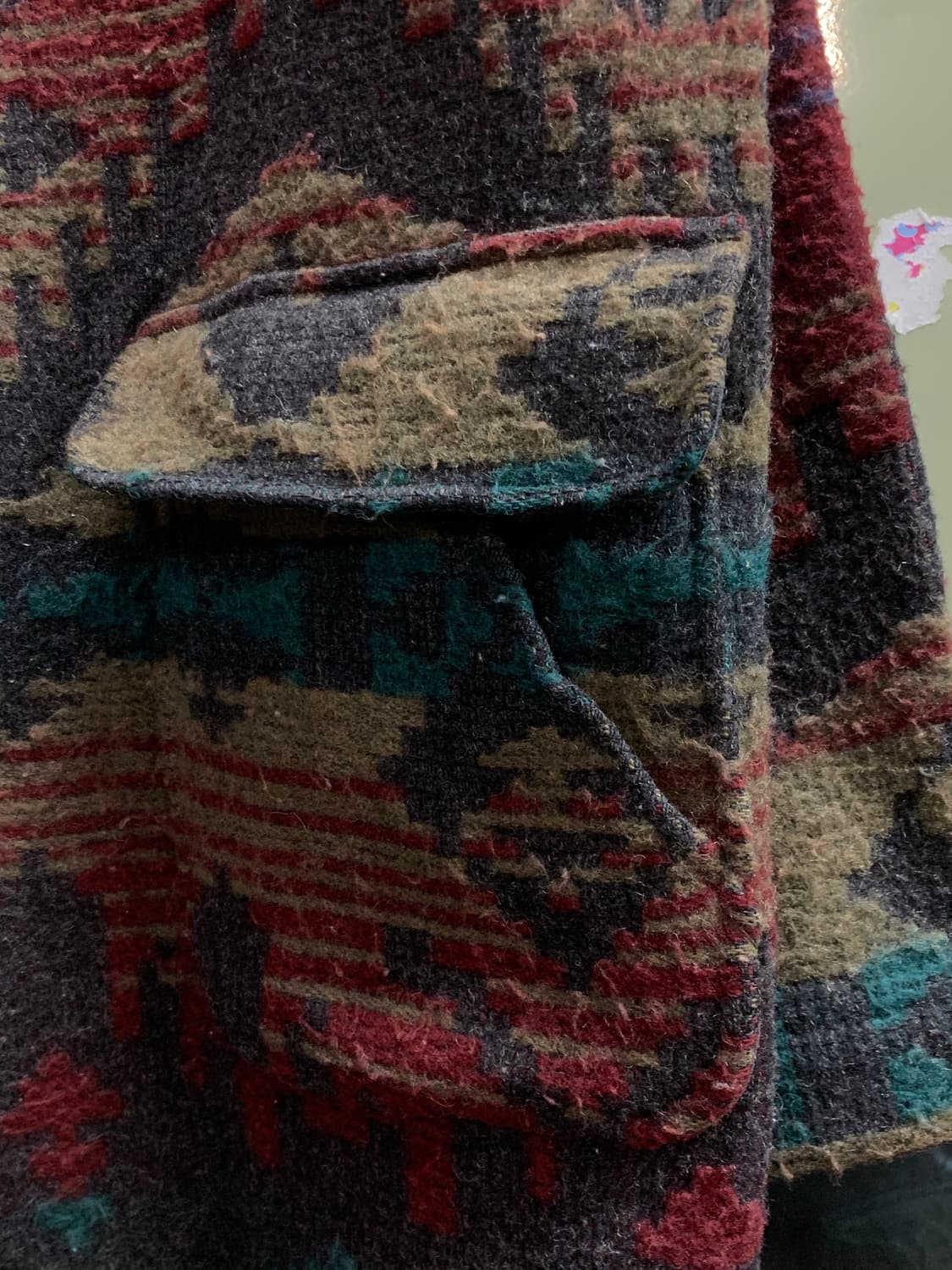 80s 울리치 네이티브 패턴 울 블랭킷 자켓 상품이미지4