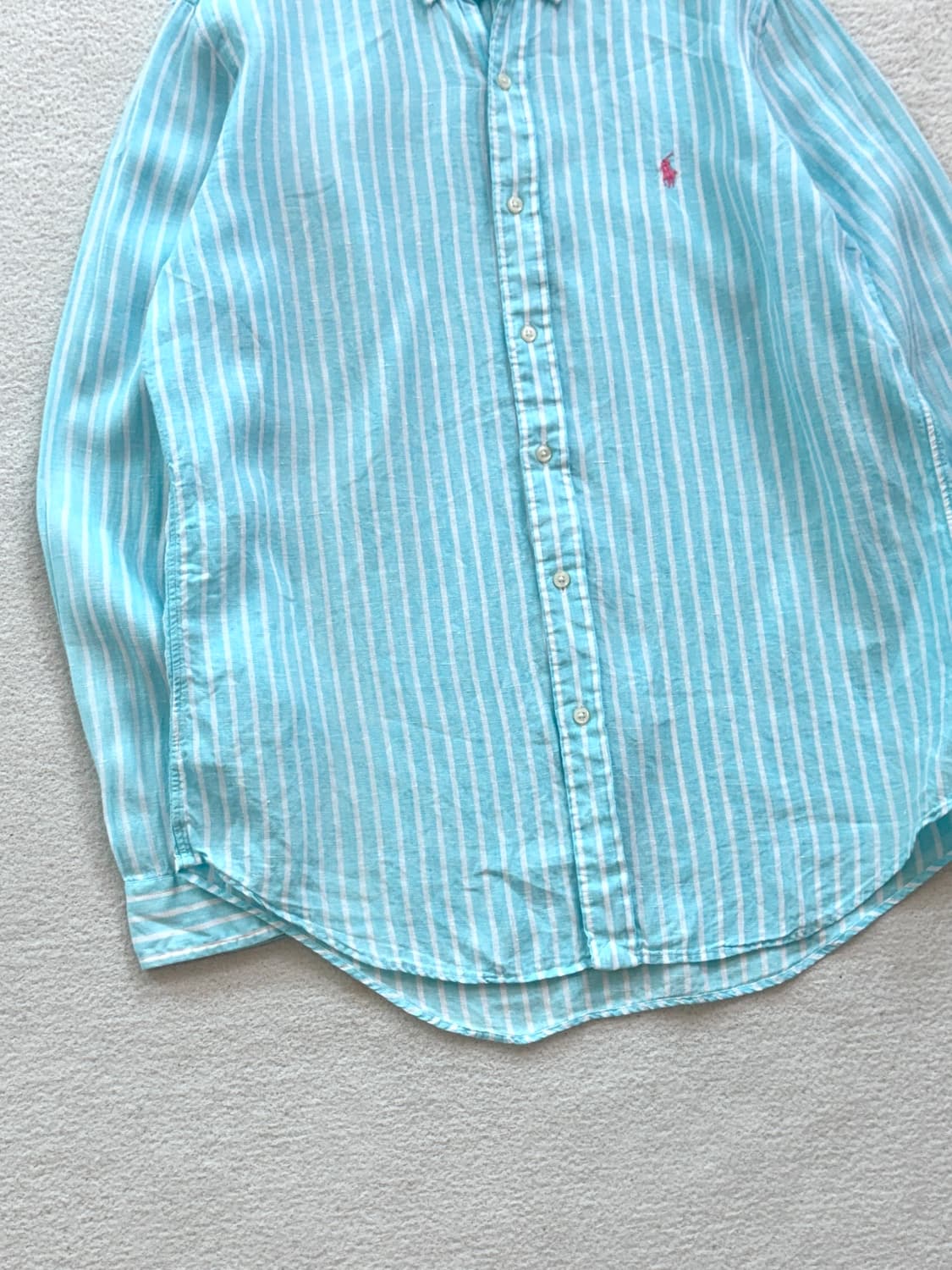 폴로 스트라이프 린넨 셔츠 상품이미지3