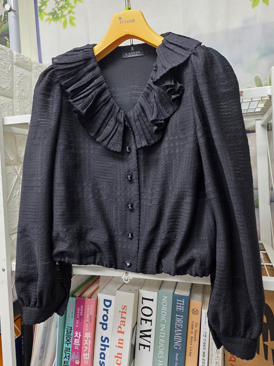 랑방 여성 프릴 블라우스 55 봄~초여름 실크혼방 러플 블라우스 WM60 상품이미지2