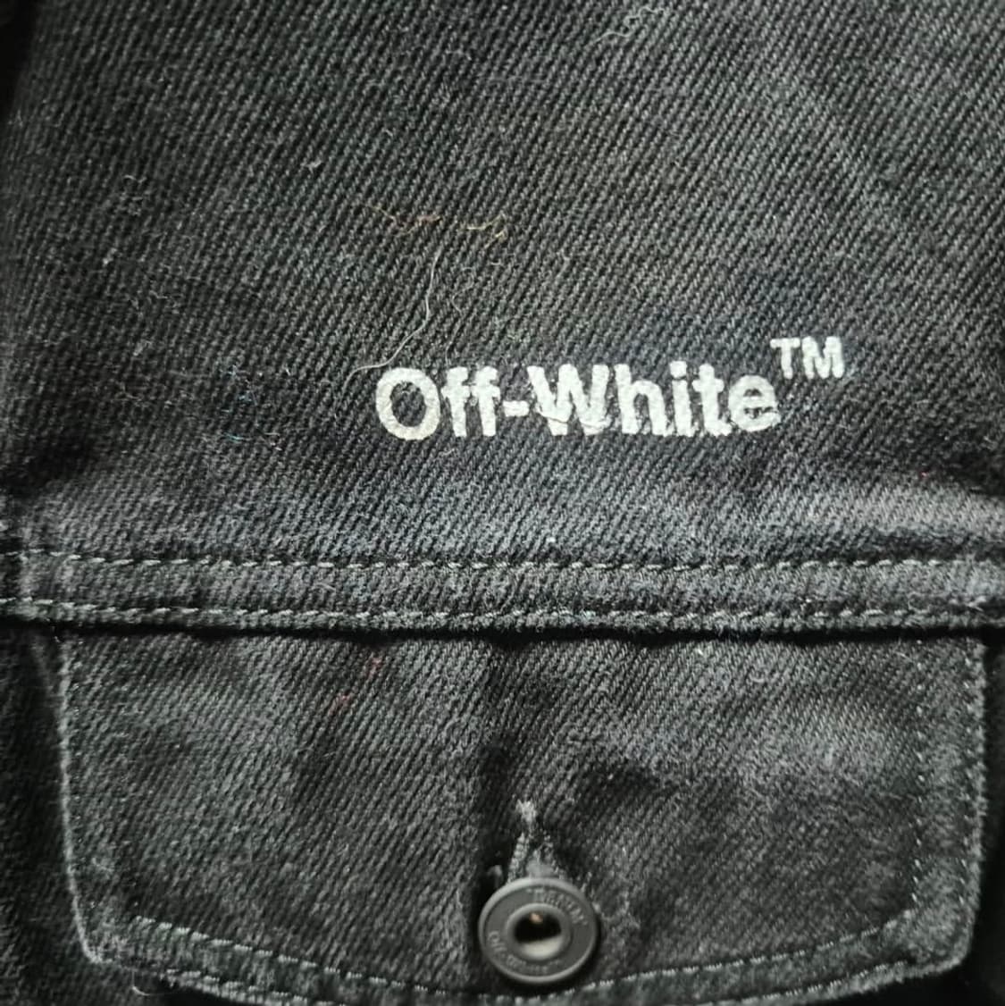 오프화이트 디아그 프린팅 애로우 커팅 데님 자켓 정품 상품이미지3