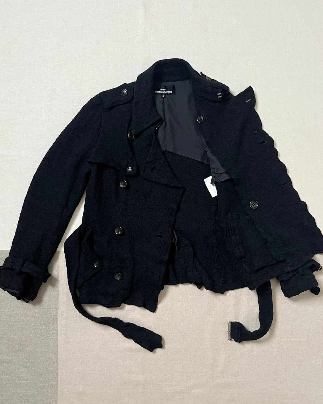 꼼데가르송 축융 울 더블 자켓 comme des garcons 상품이미지3