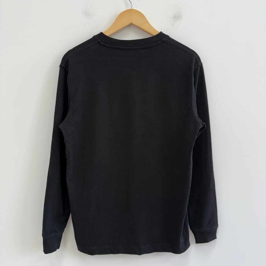 [US S] 자라 남성 라운드 면 맨투맨 긴팔 티셔츠 블랙 3726 상품이미지2