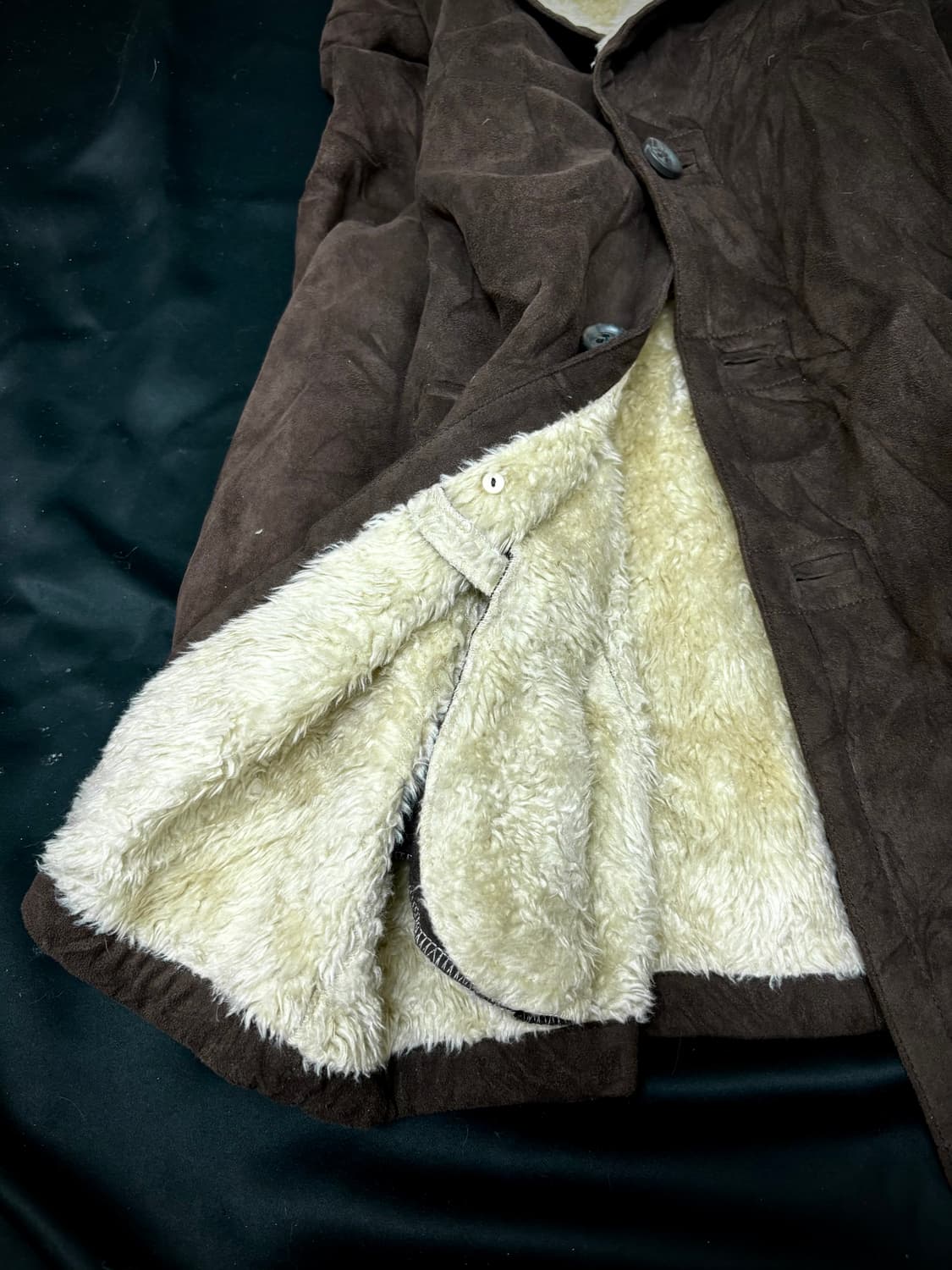 Fur Trimming Synthetic Leather Brown Mus 상품이미지5