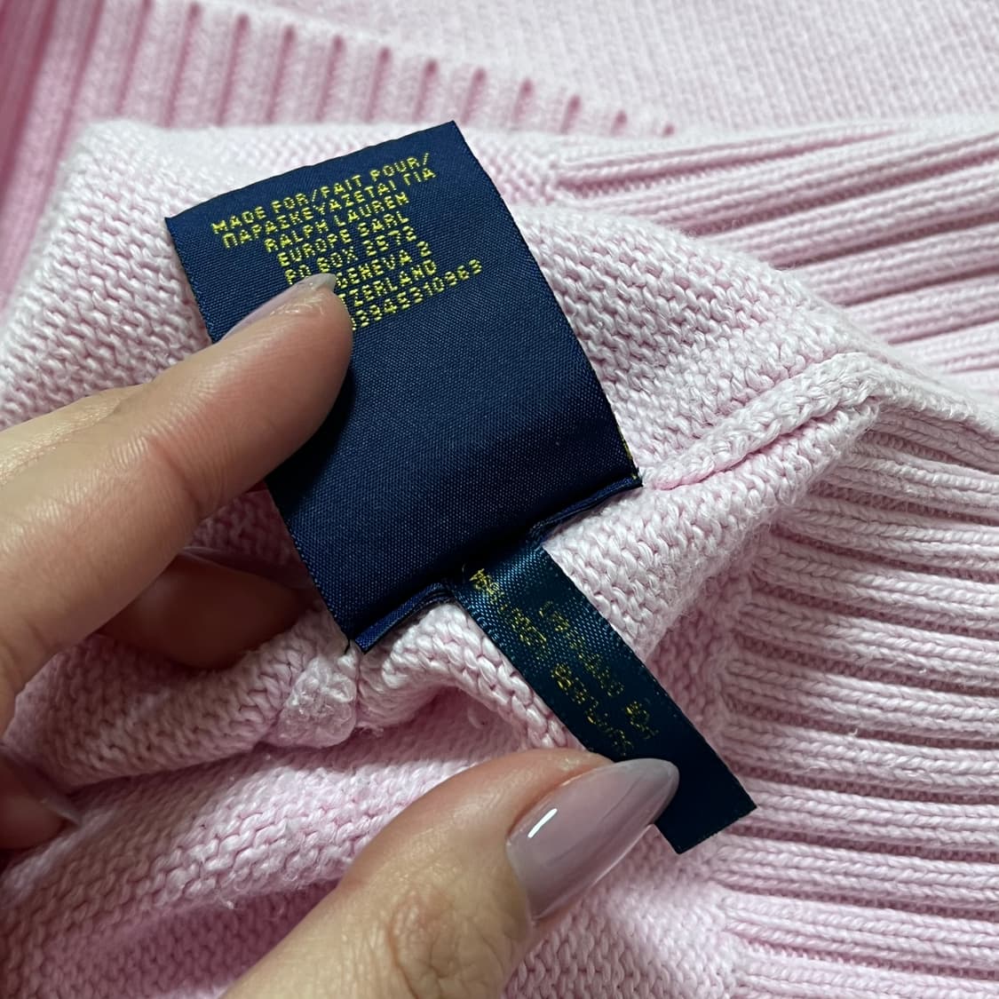 [정품] 폴로 핑크 / 스카이블루포니 라운드 니트 [ S ] 상품이미지6