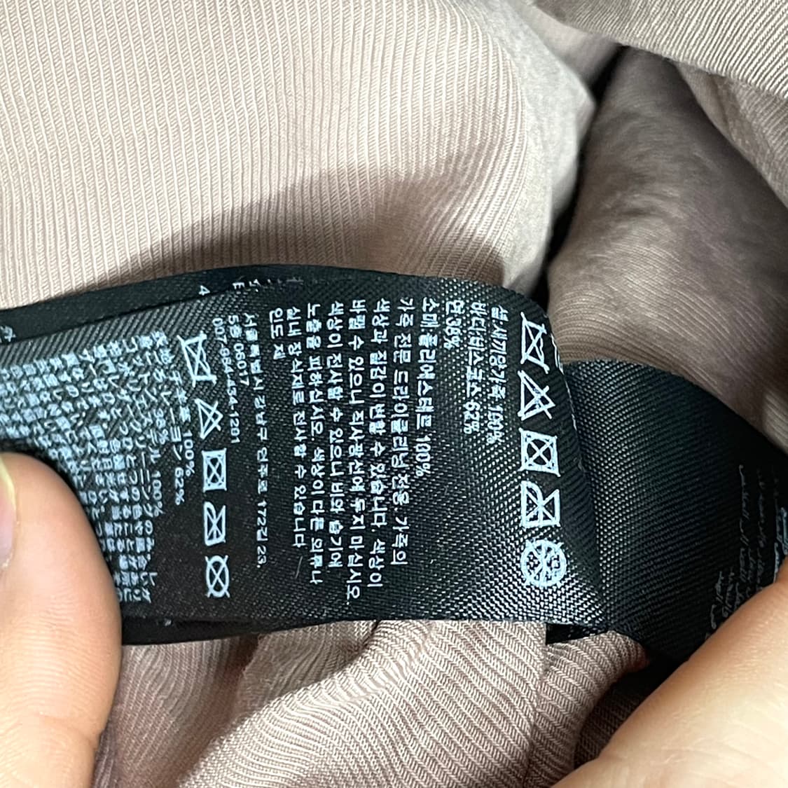 올세인트 핑크베이지 새끼양가죽100 바이커 가죽자켓 US2 상품이미지5