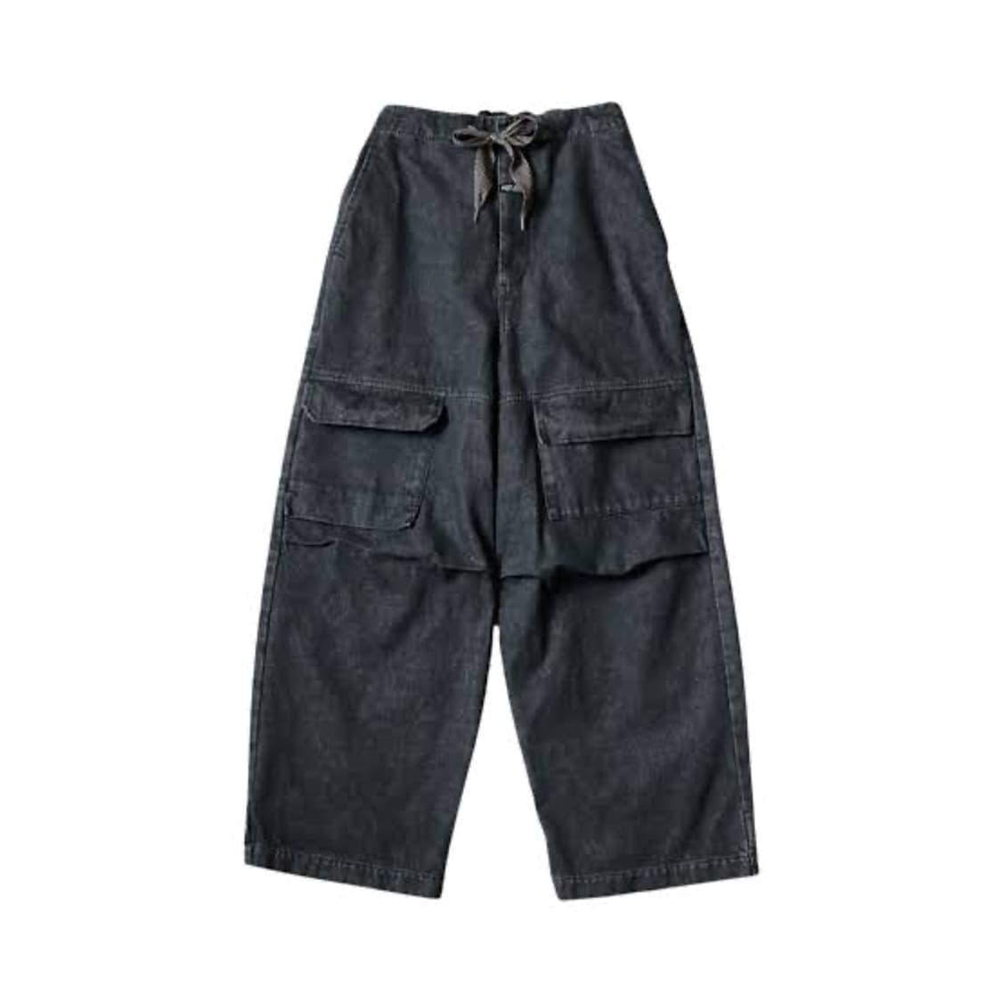 캐피탈 14온즈 블랙 X 키나리 데님 셔벨 버기 팬츠 블랙 키나리 상품이미지1