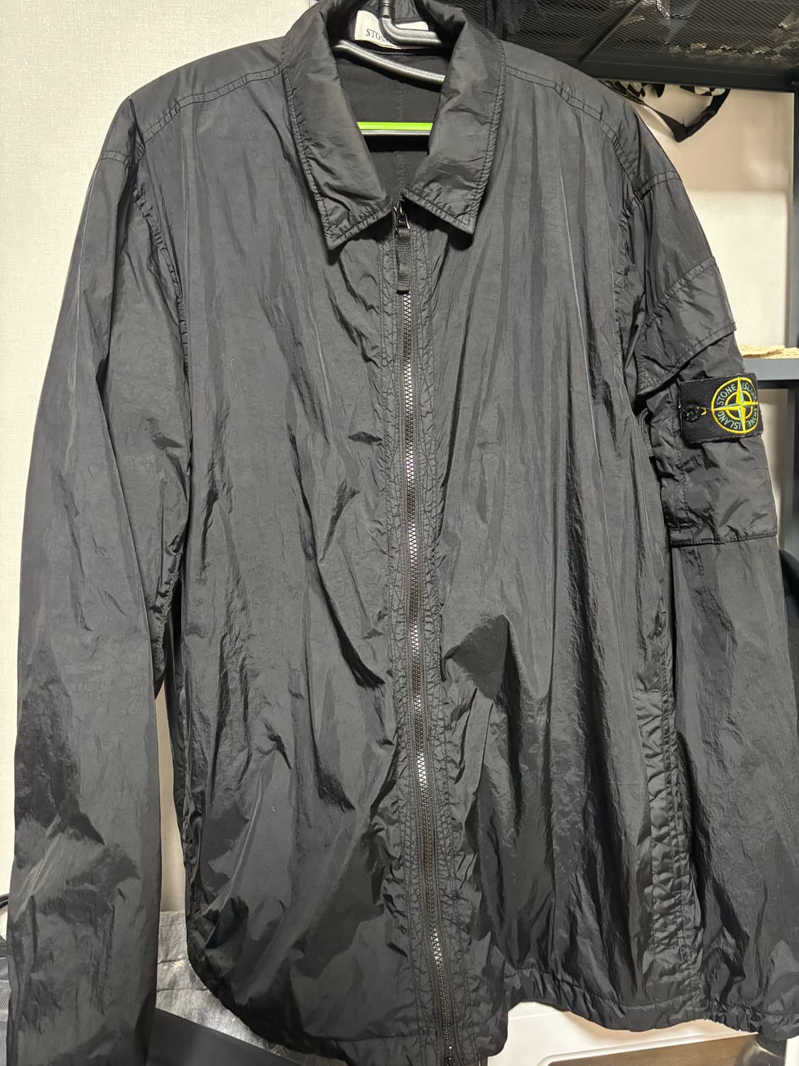 22 fw 스톤아일랜드 클링클랩스 자켓 오버셔츠 블랙 상품이미지1