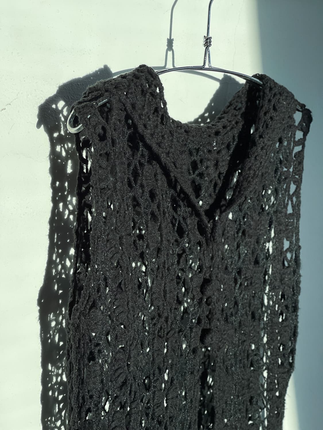 Crochet Button Hooded Vest 0288 상품이미지5