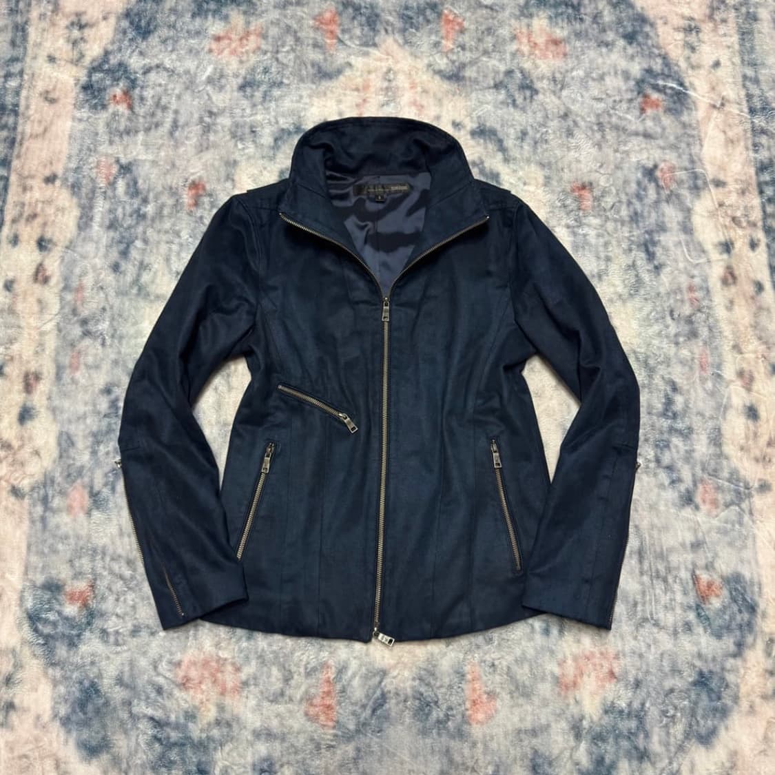 Schlussel 슈리셀 블루 스웨이드 자켓 상품이미지1