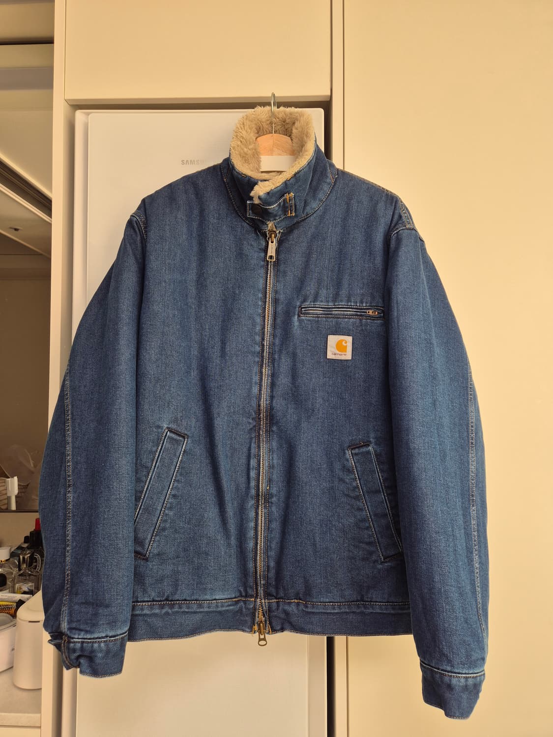 칼하트 WIP 헤럴드 자켓 블루 월 스톤 워시드 L 상품이미지2