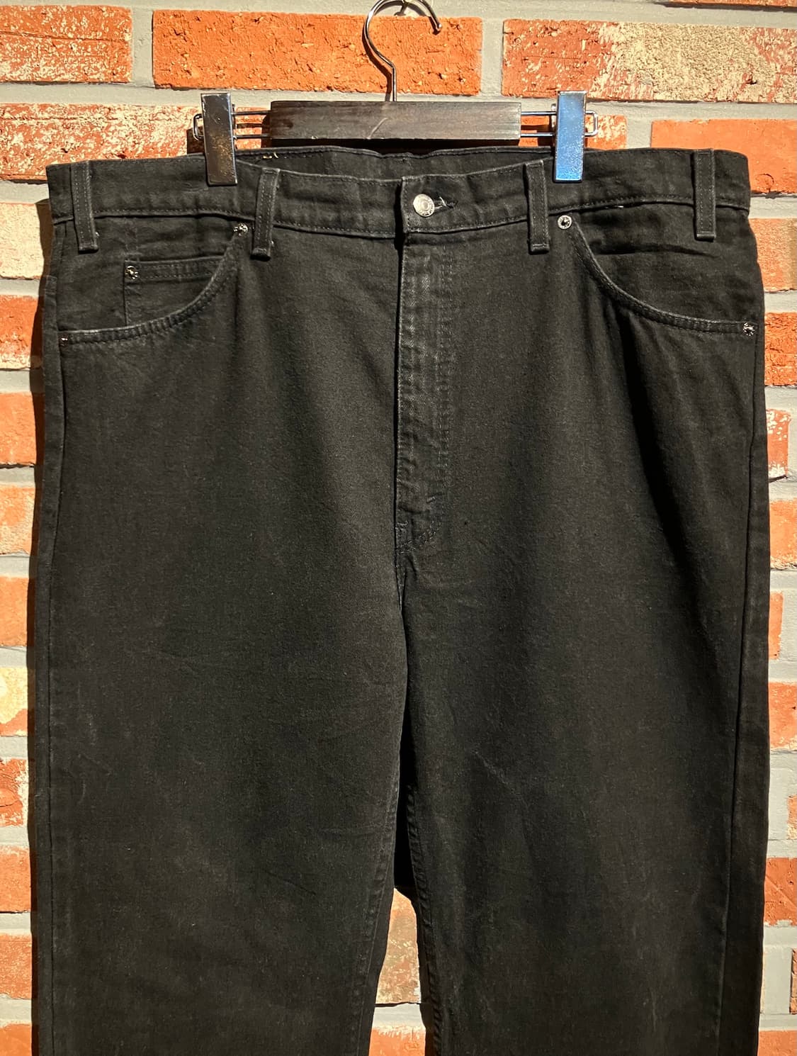 90s USA 빈티지 리바이스 505 블랙 데님 팬츠 상품이미지3