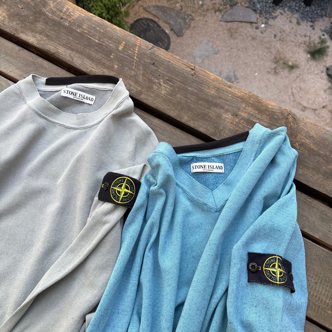 스톤아일랜드 라이트 블루 브이넥 니트 상품이미지8