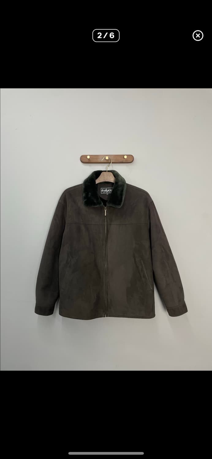 빈티지 브라운 퍼 카라 무스탕 자켓 A3211 상품이미지2