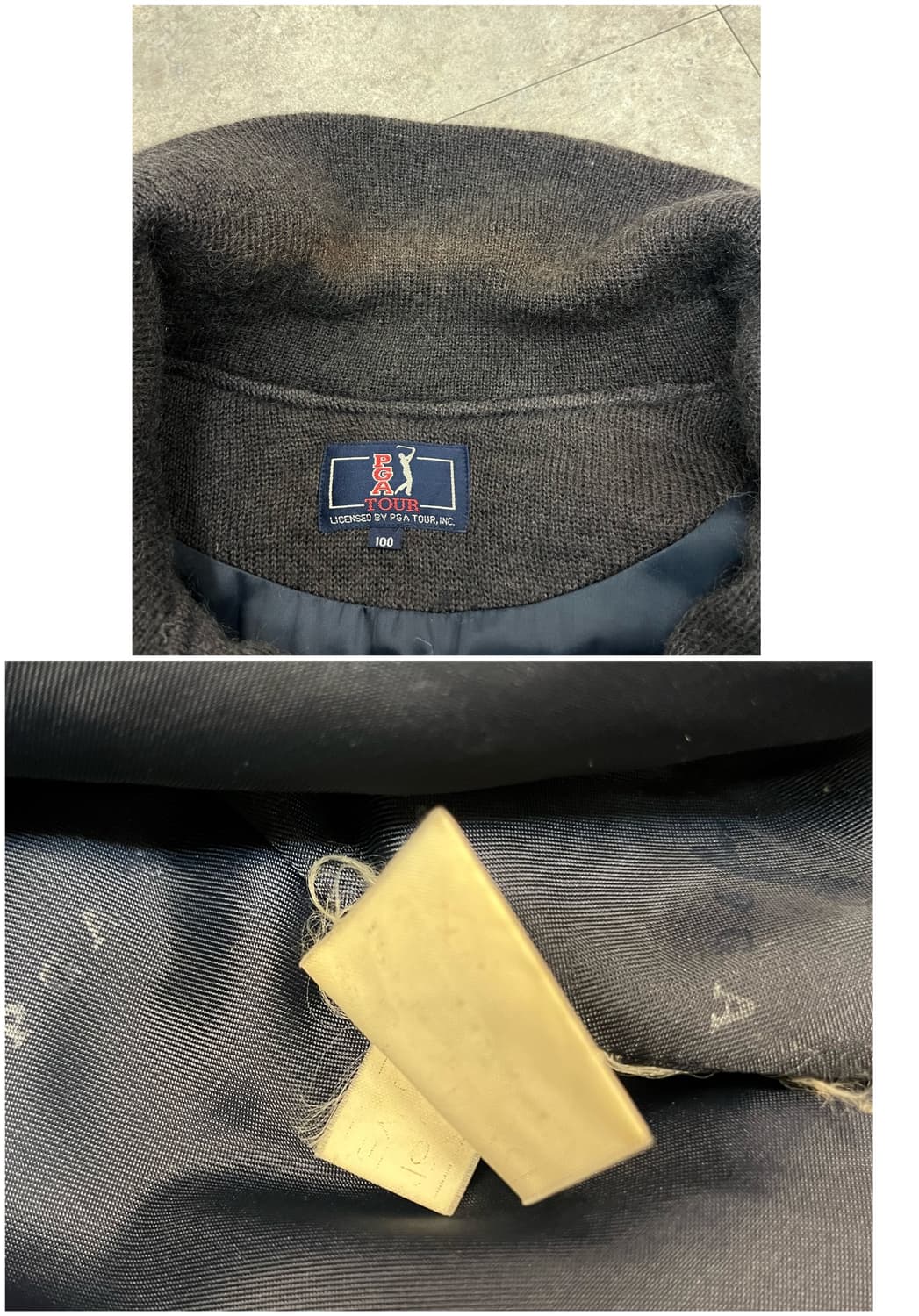 PGA 투어 패턴 가디건 브라운 100 #csz2749 상품이미지3