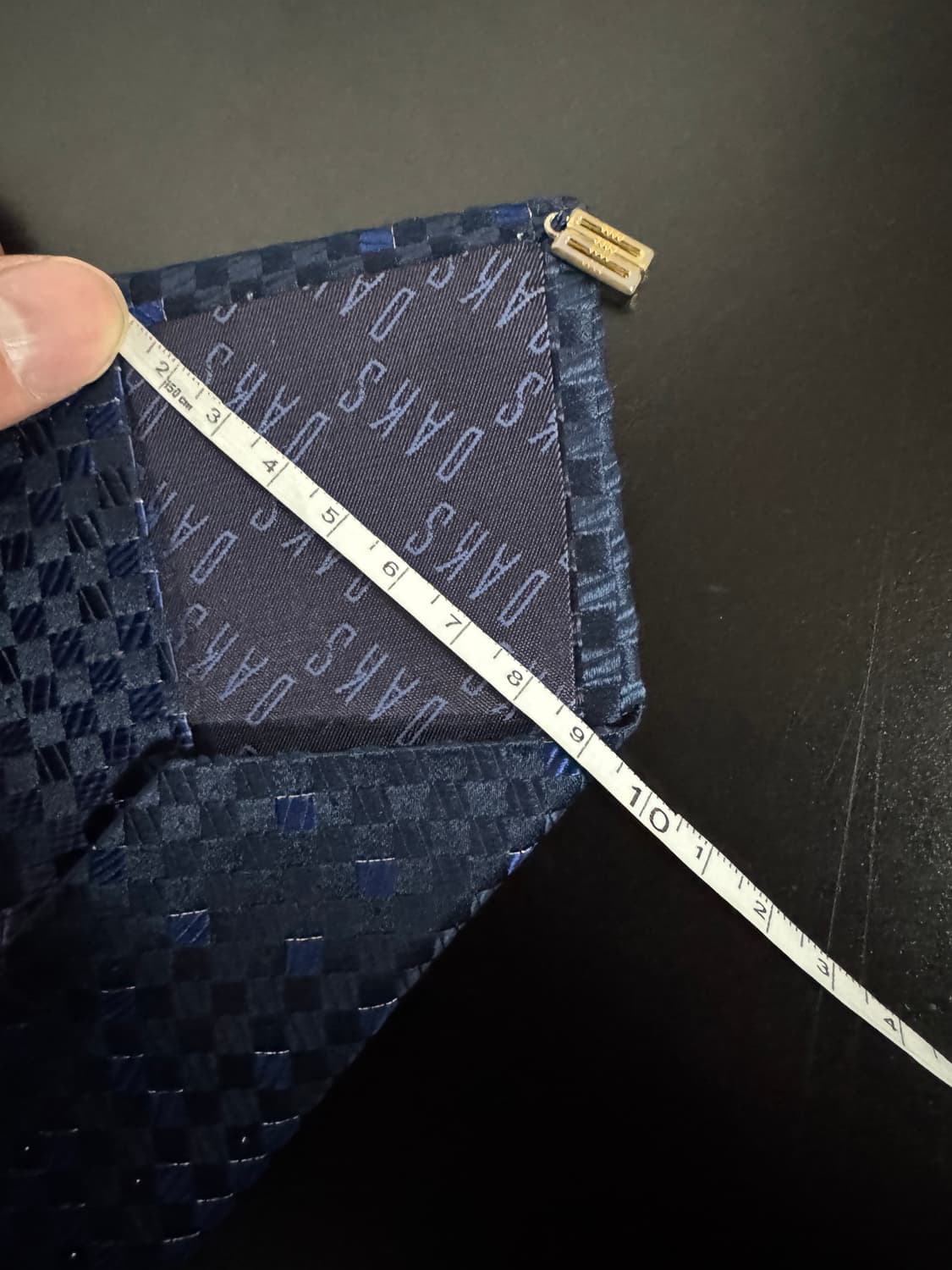 닥스 Daks 패턴 실크 넥타이 블루 상품이미지6