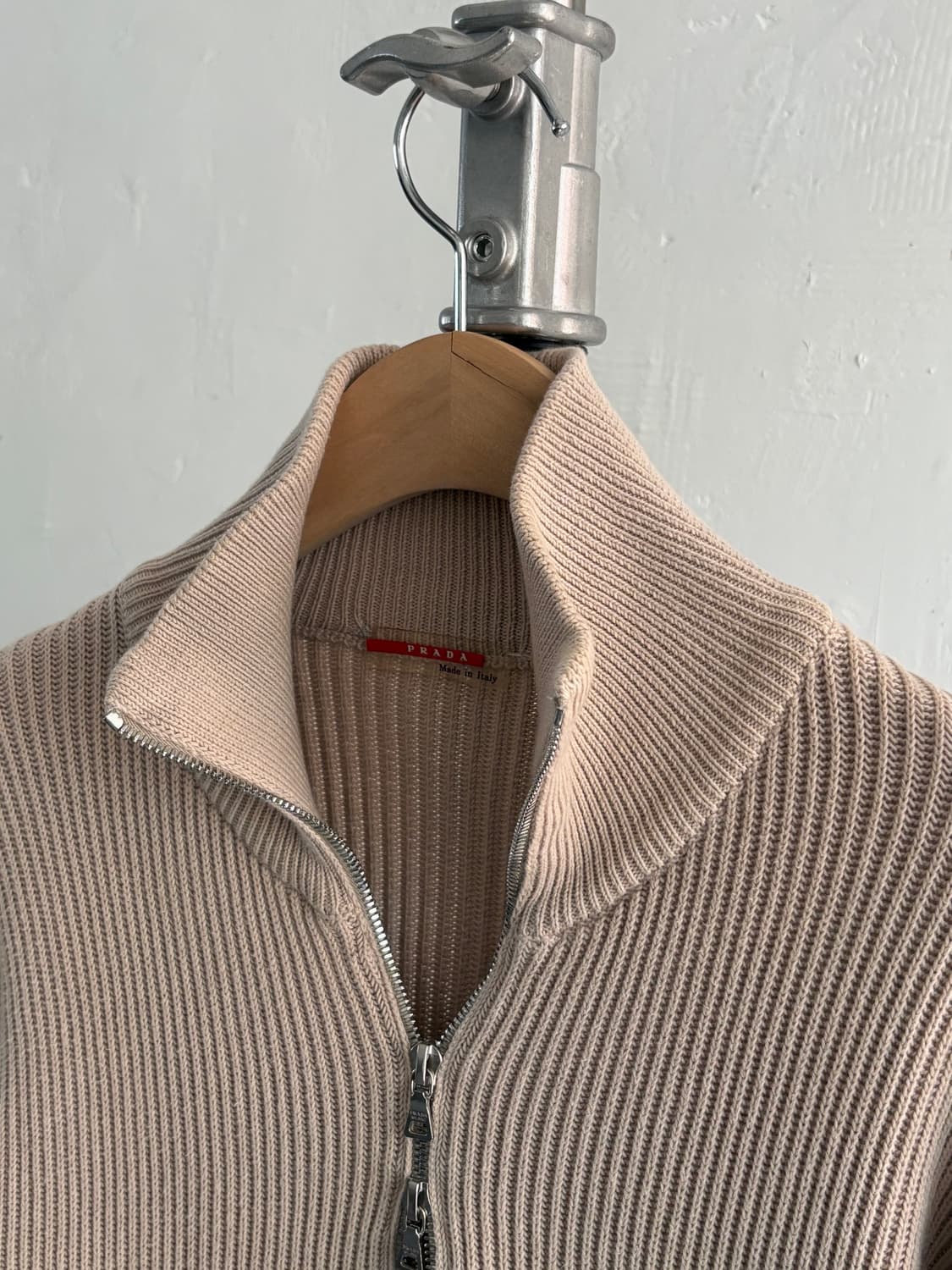 Prada Sport 프라다 스포츠 베이지 니트 집업 상품이미지6