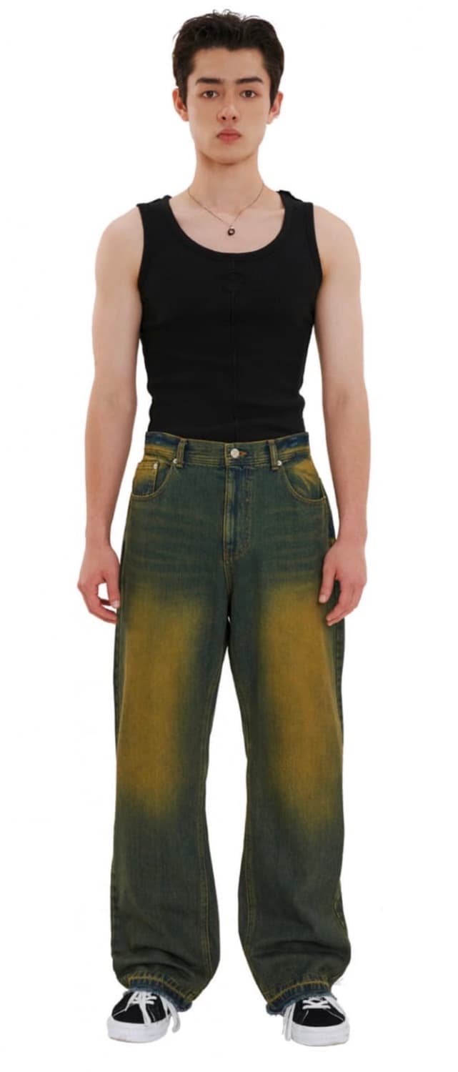 (L)LECYTO 빈티지 워싱 데님 팬츠 상품이미지1